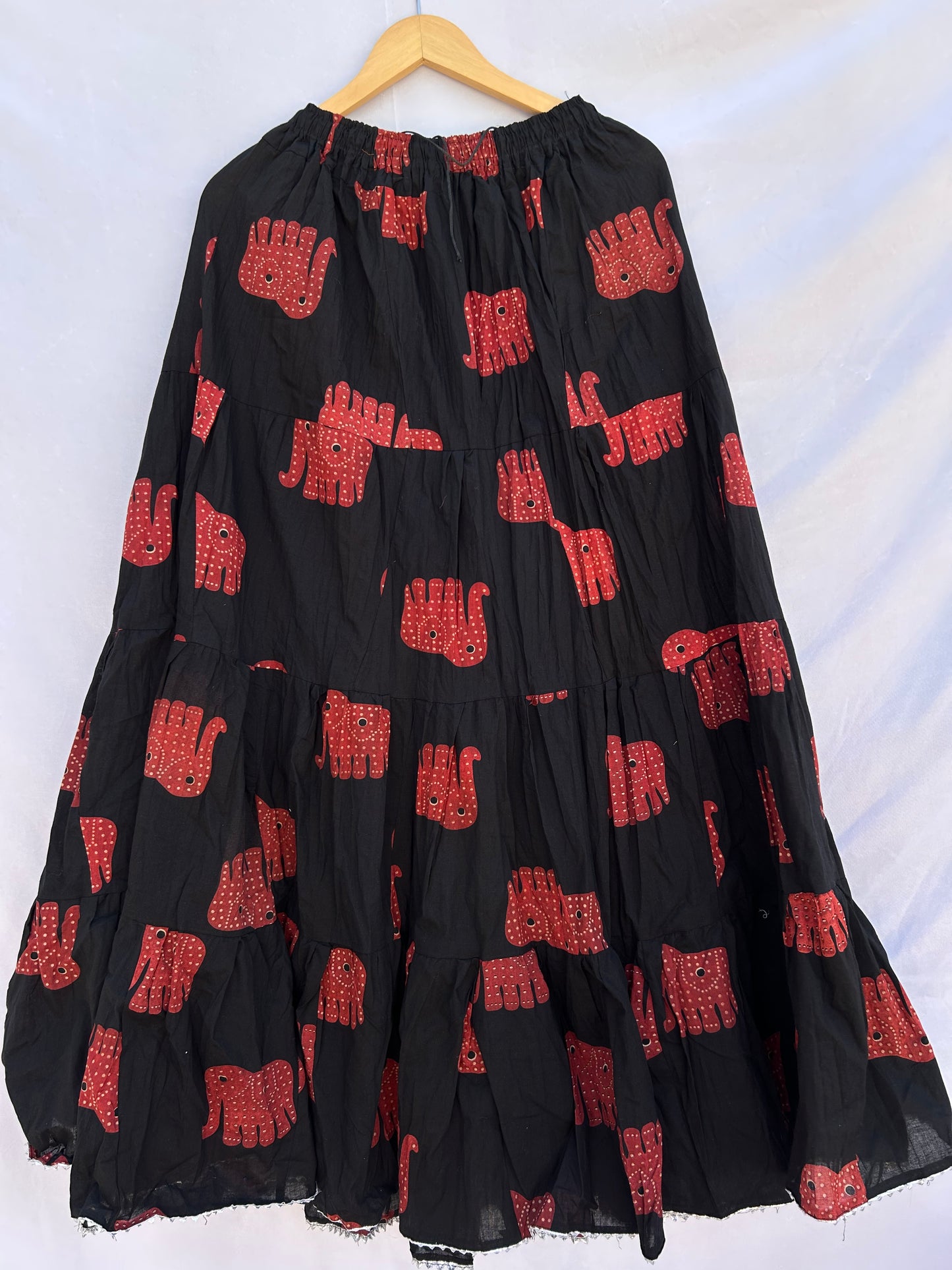 Black elephant printed skirt