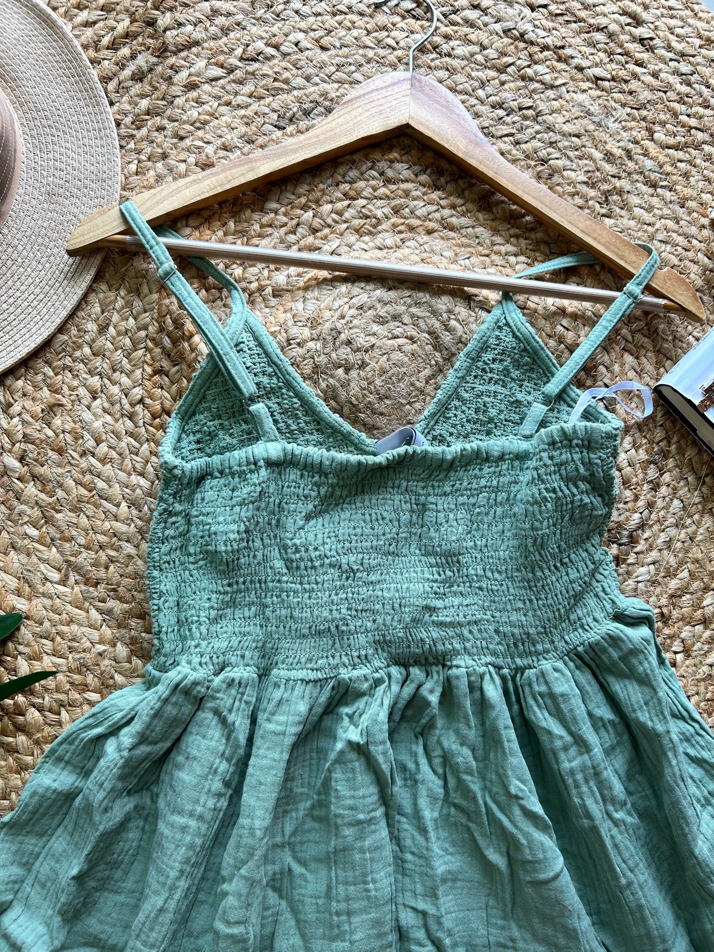 Olive green cute dress