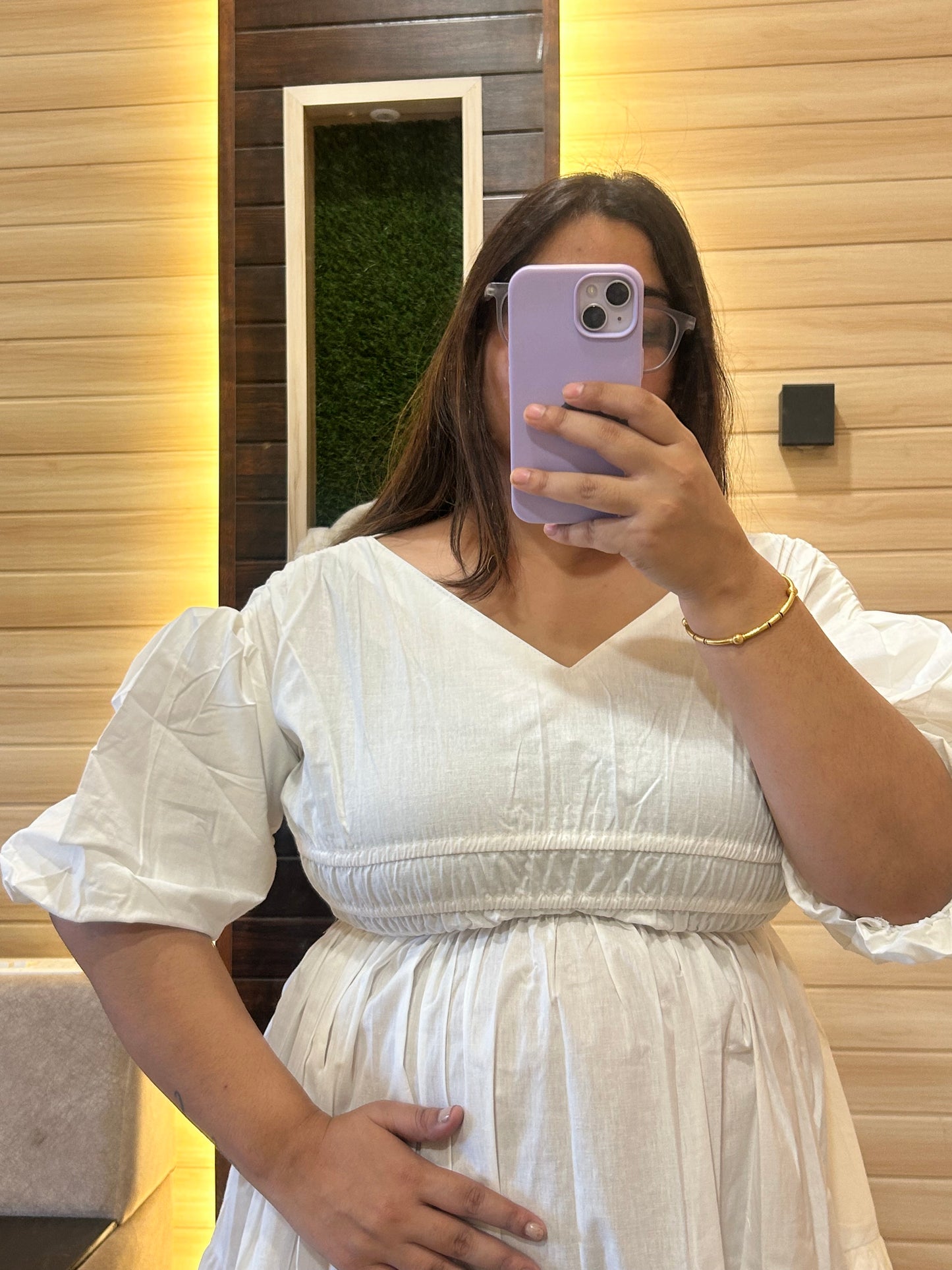 White cotton candy dress