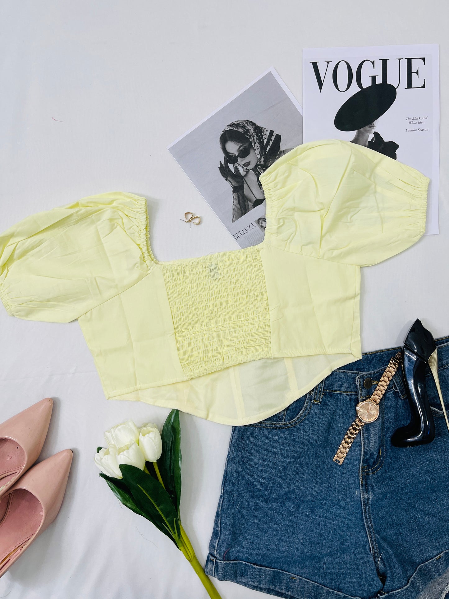 Pretty top - Lemon yellow