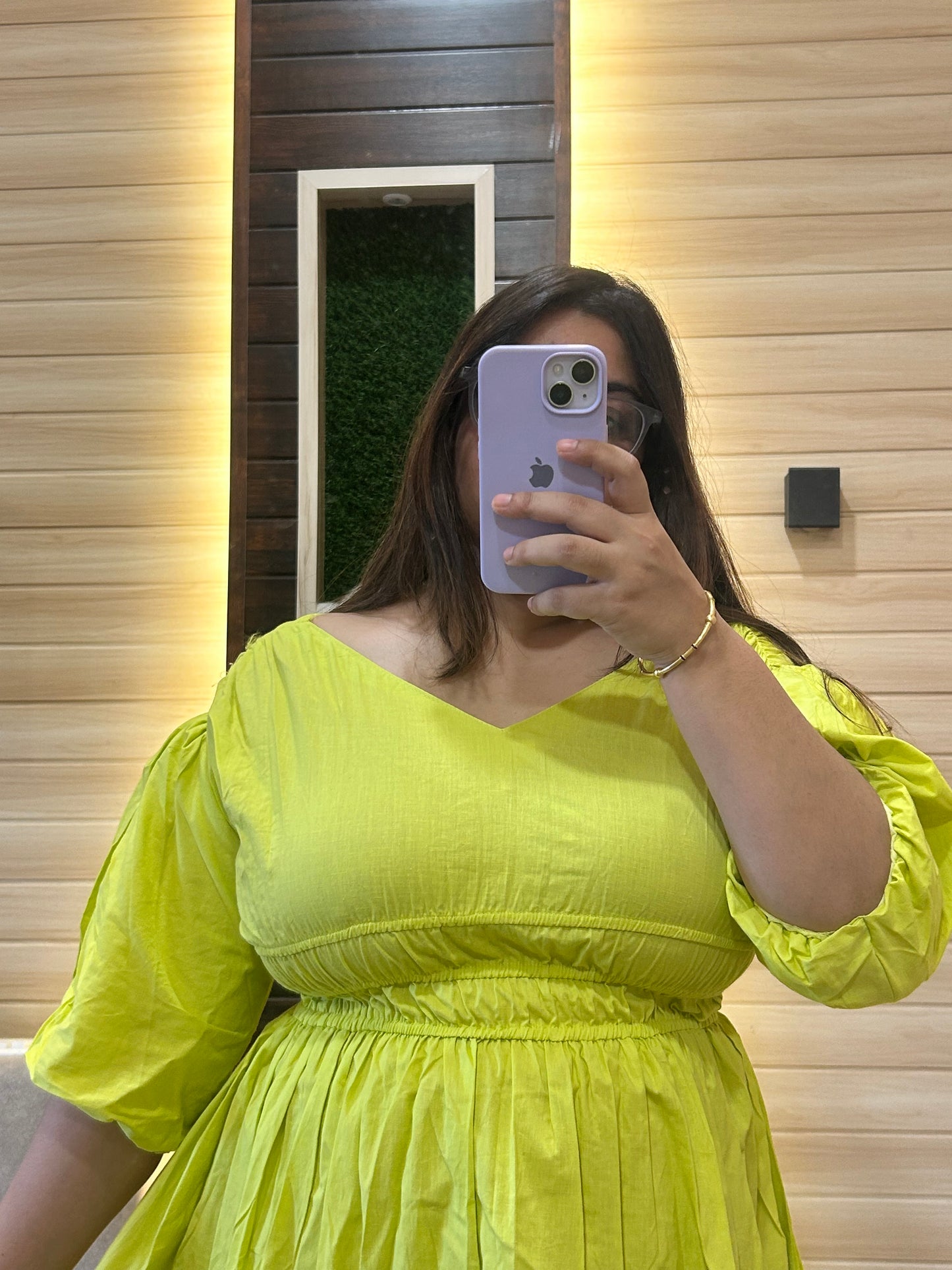 Yellow cotton candy dress