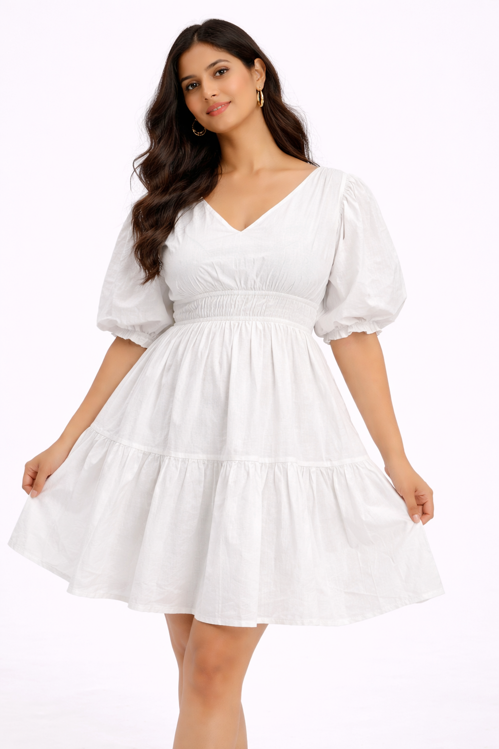White cotton candy dress