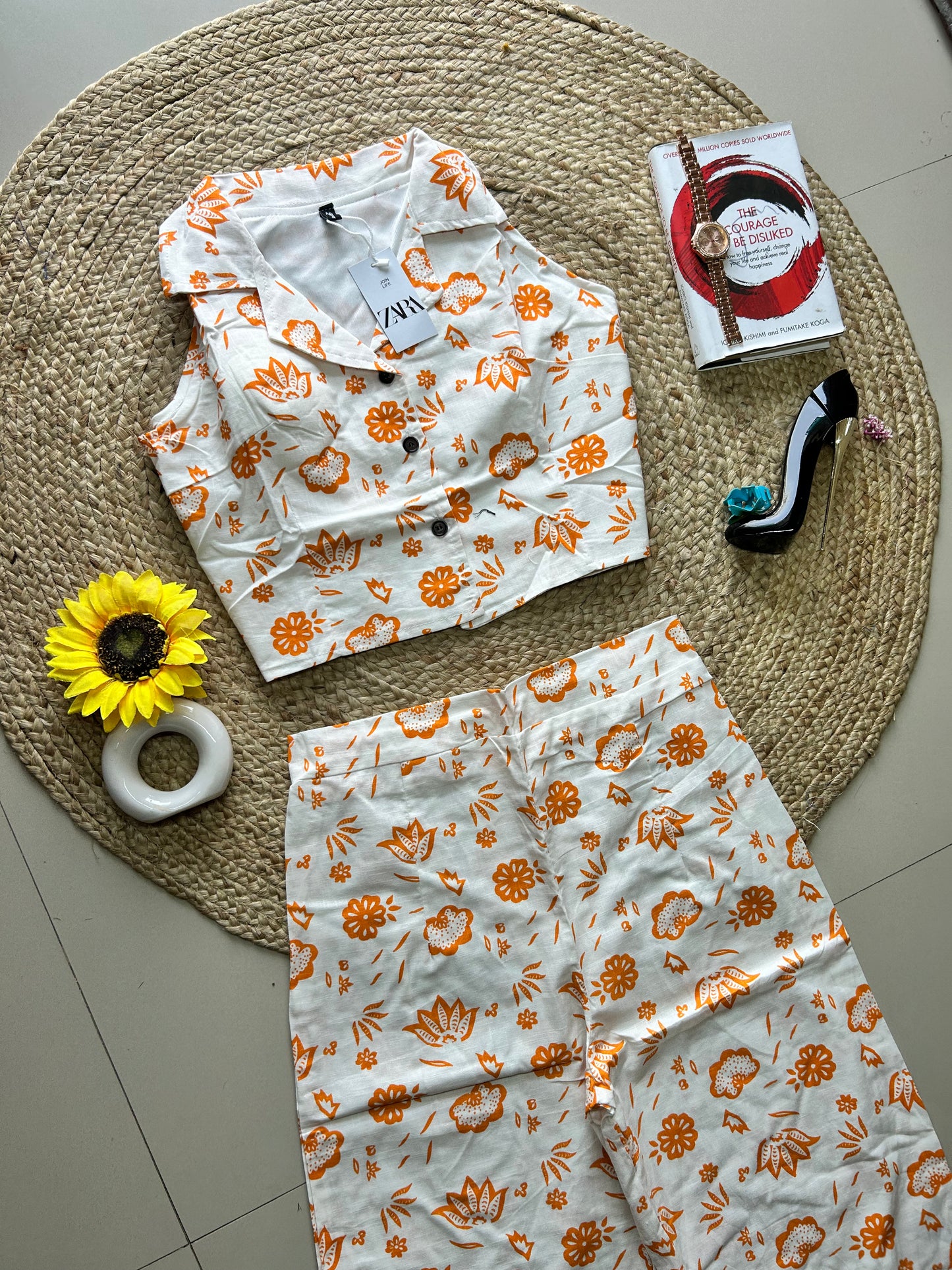 Orange cute printed