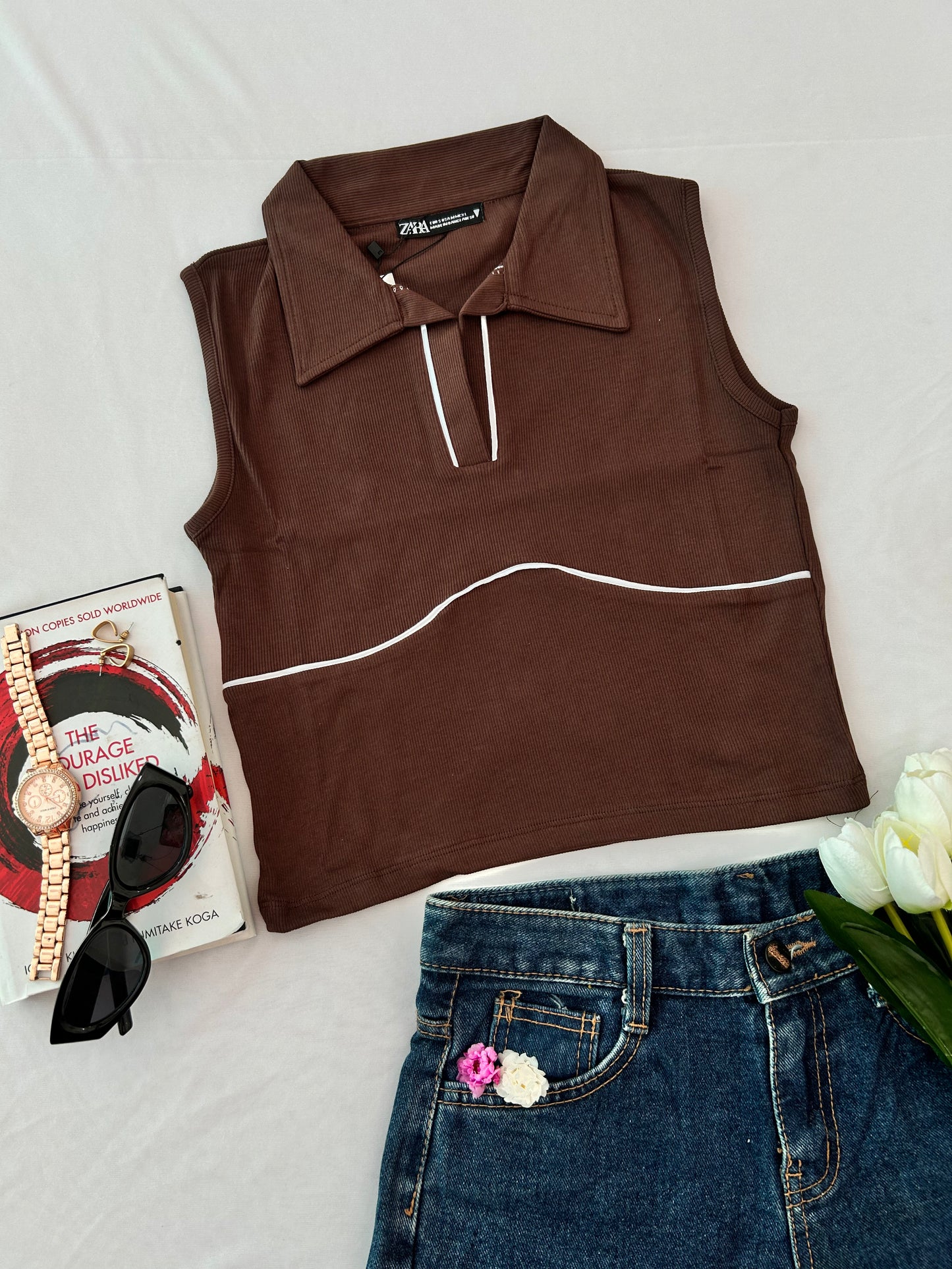 CUTE COLLAR-BROWN
