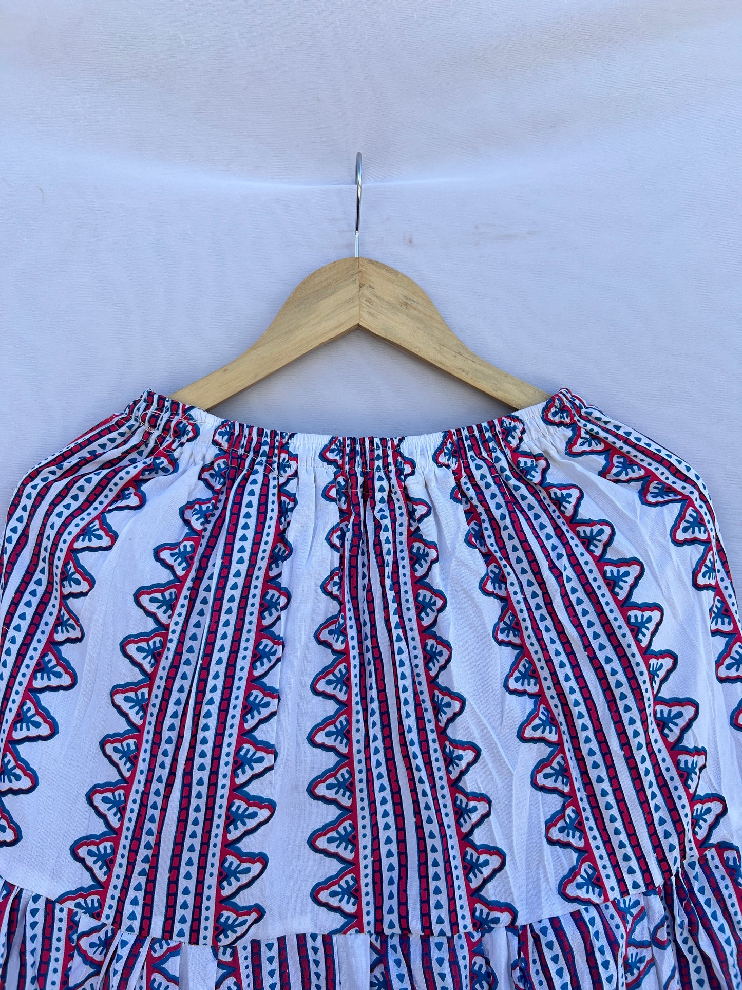 White cheerful print skirts