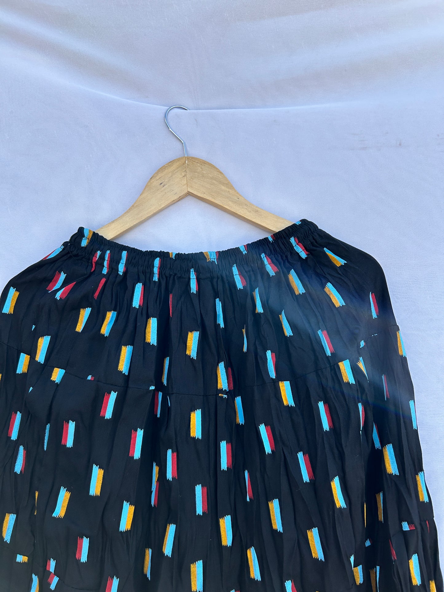 Black multicolour skirt