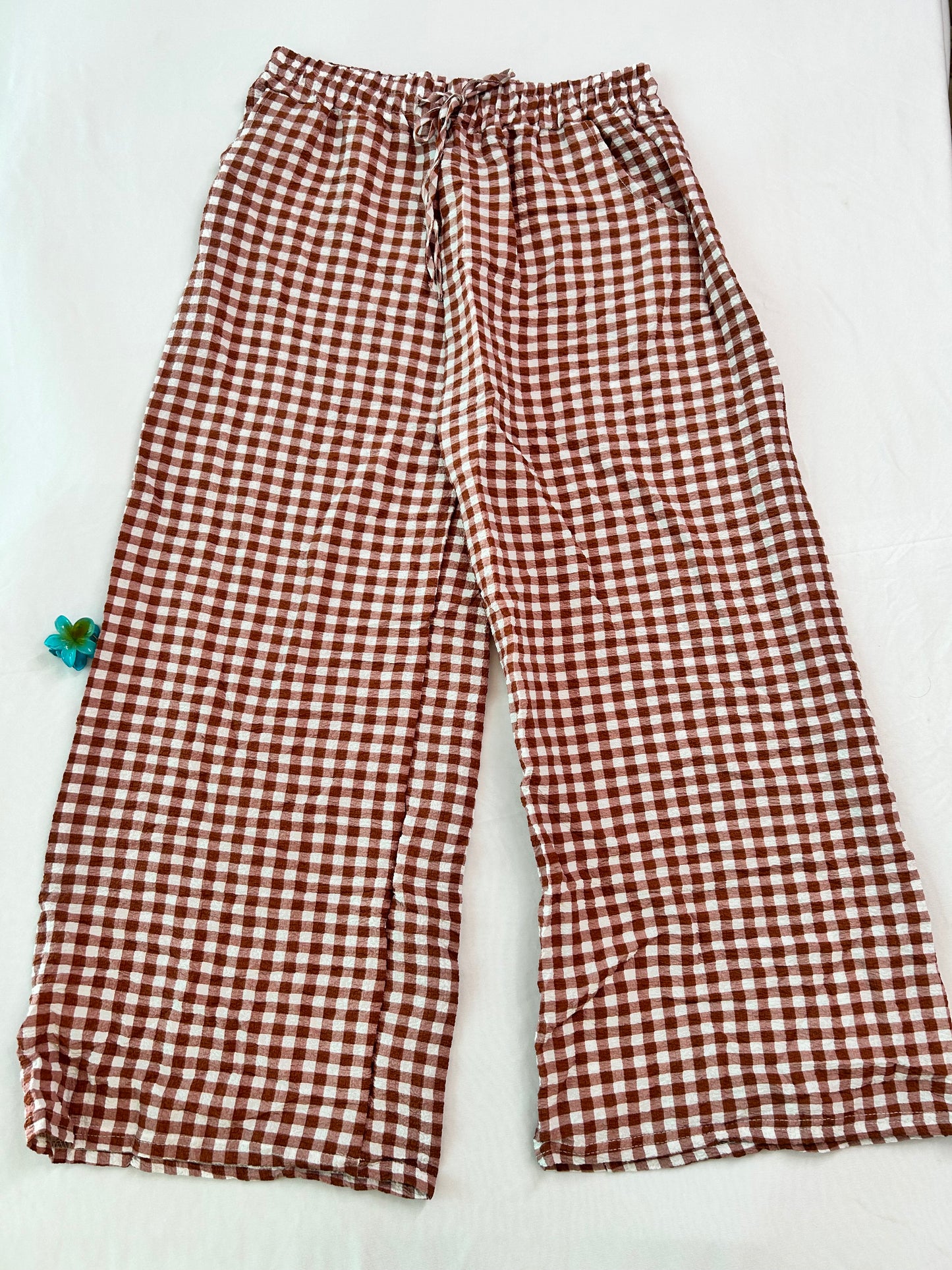 Rust Gingham Cute co-ord set