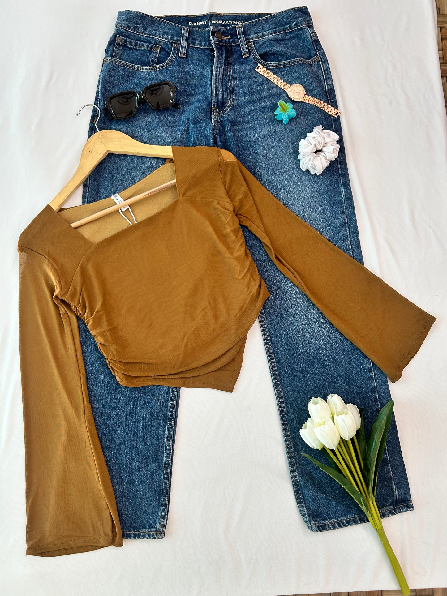 Power net top - brown