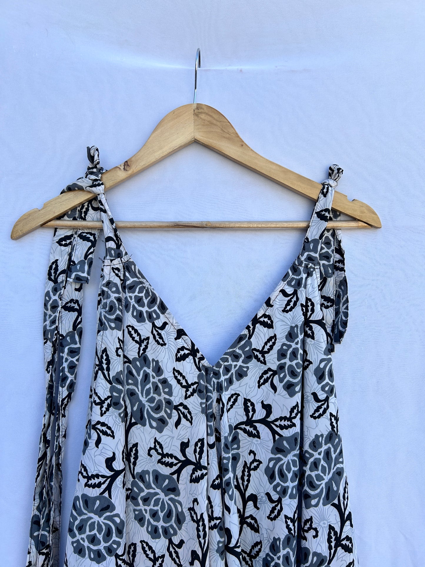 Black white floral Jumpsuit