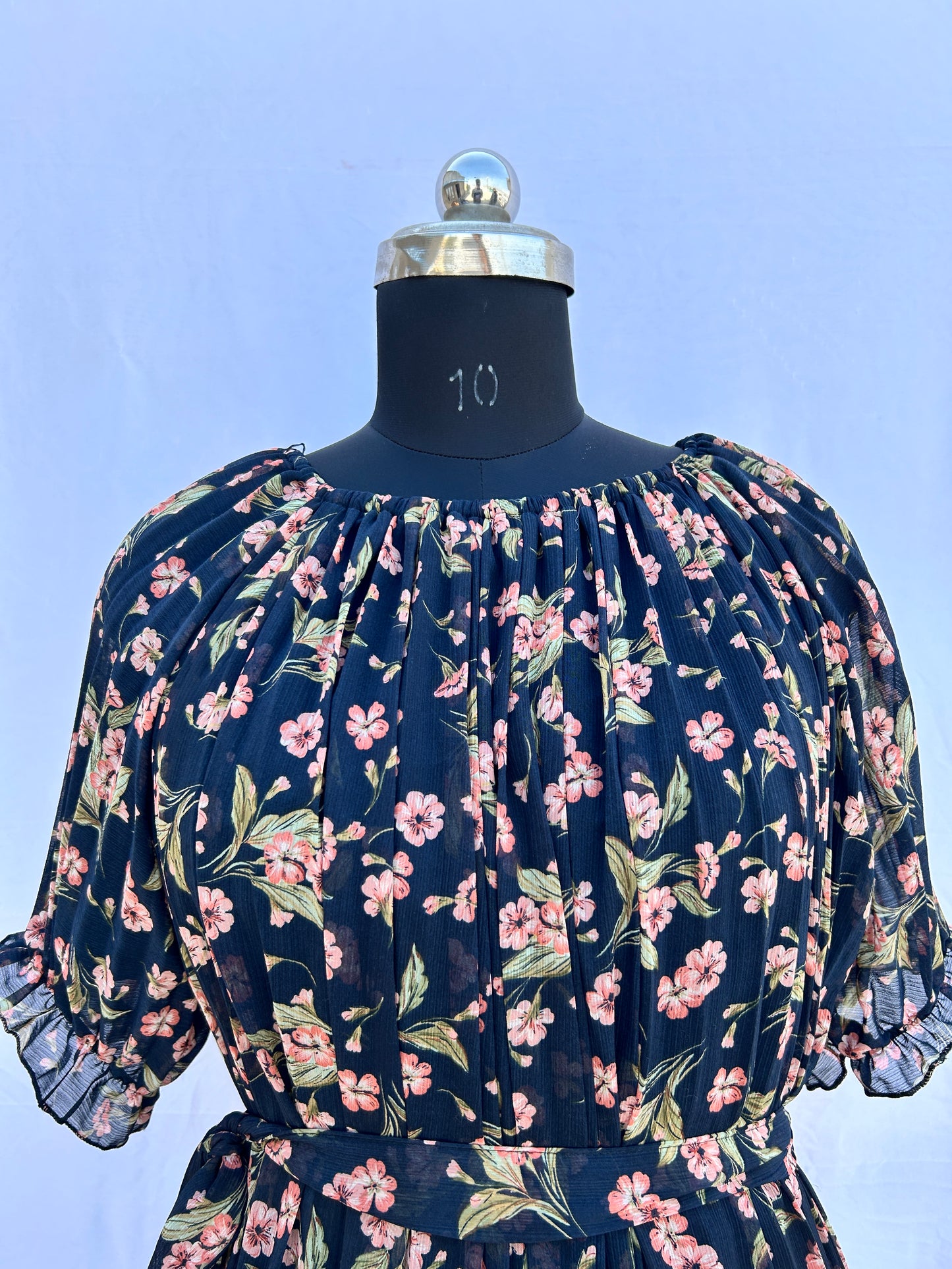 Black Floral dress SUMMER DRESS BEACH DRESS 