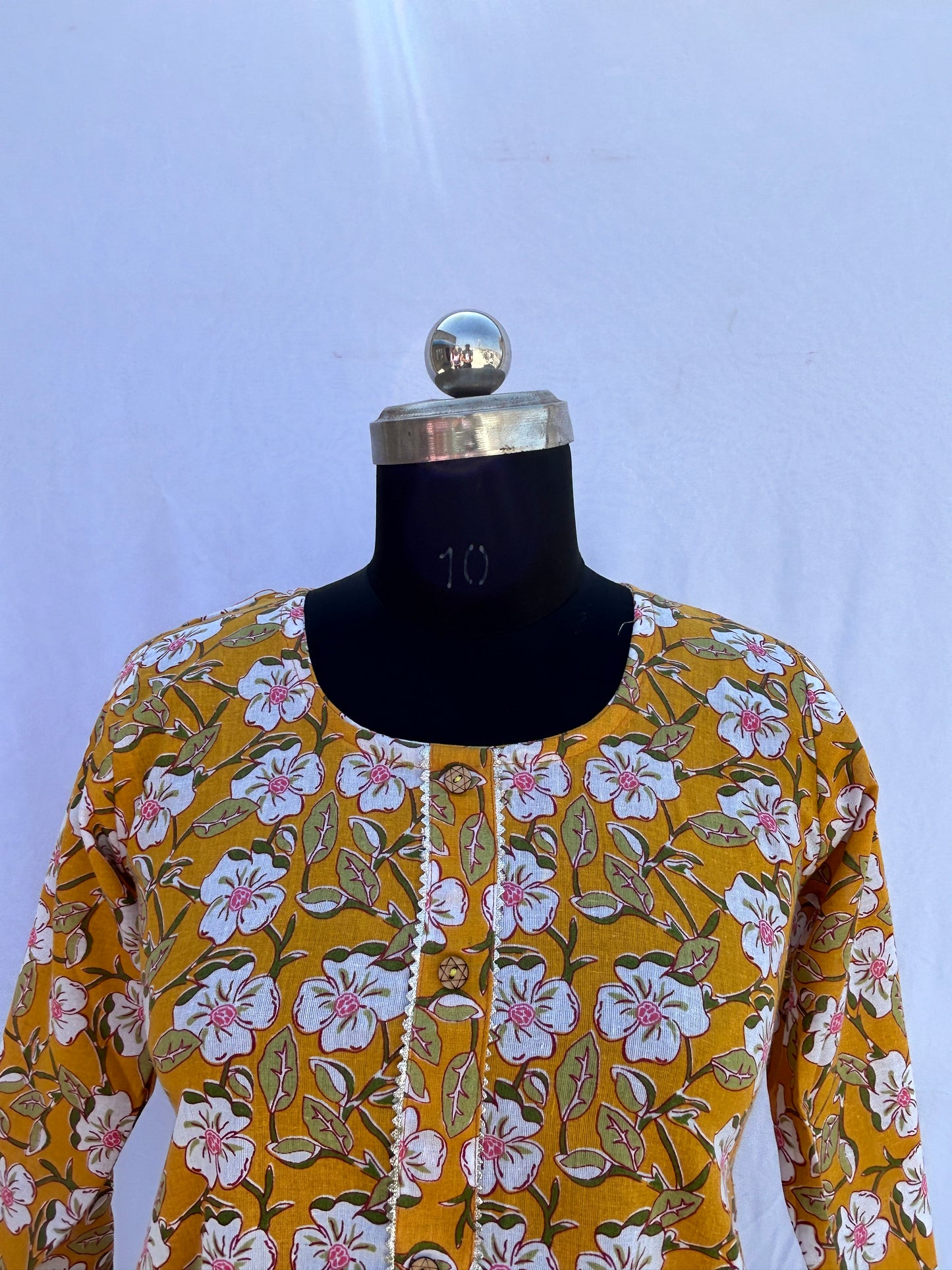 Yellow flower printed