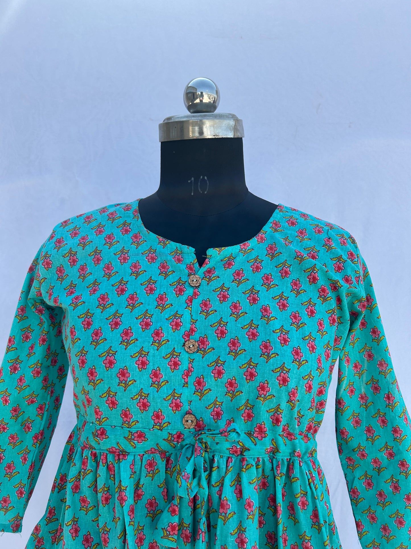 Green cute flower booti flared