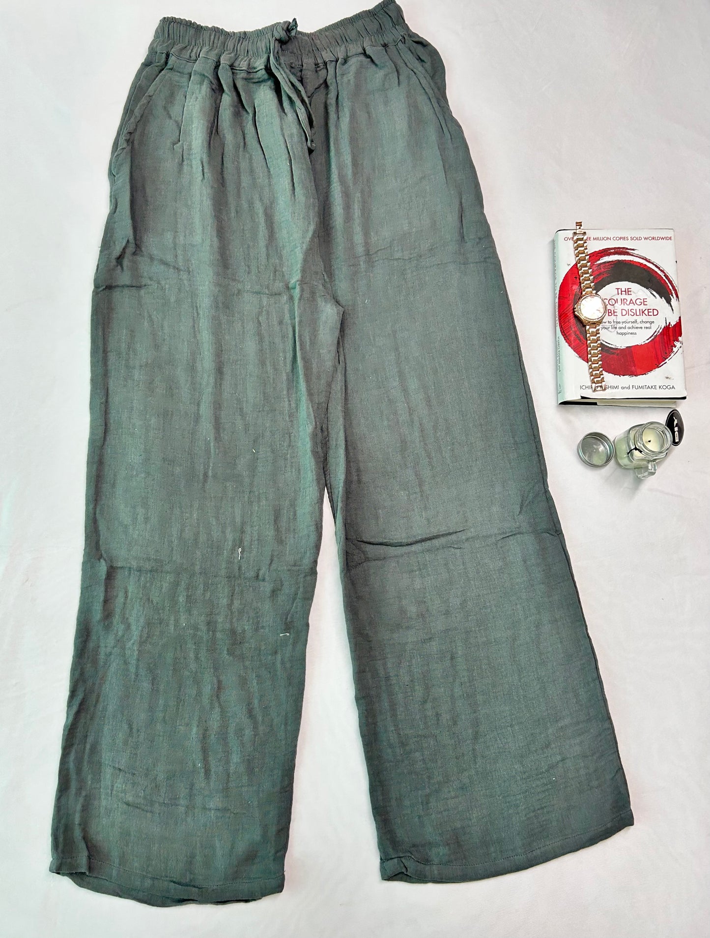 Linen pants - Dark grey