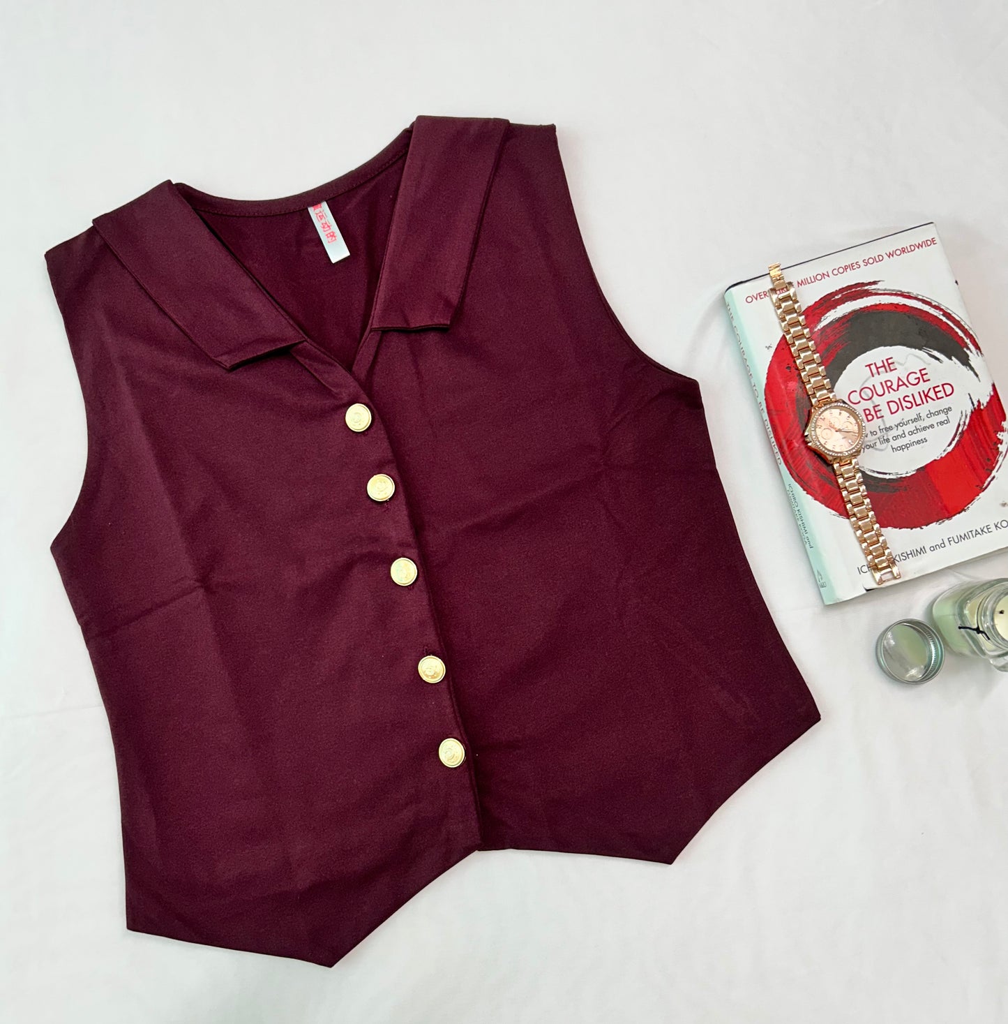 VesT with collar - Maroon