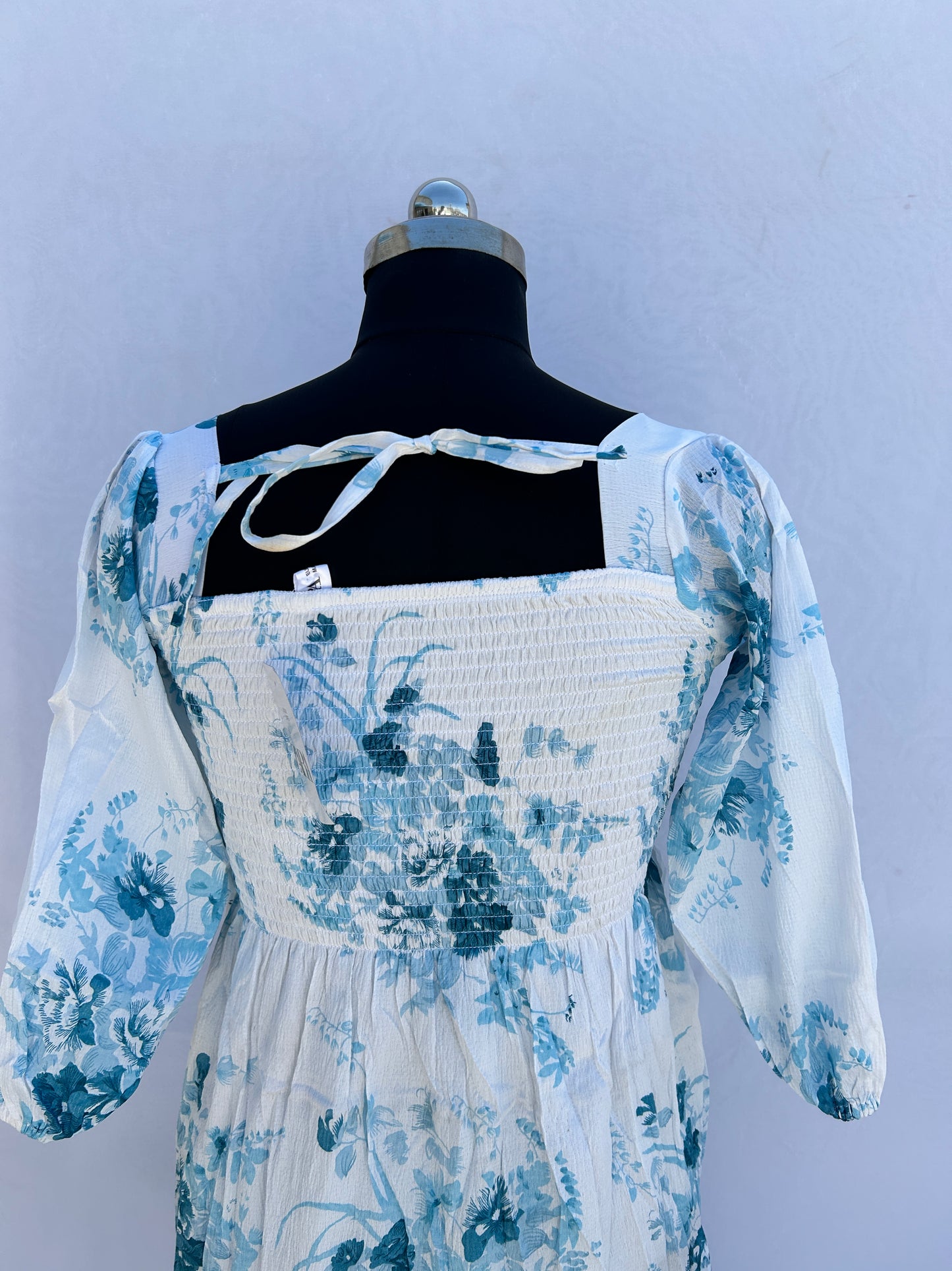 White light blue floral