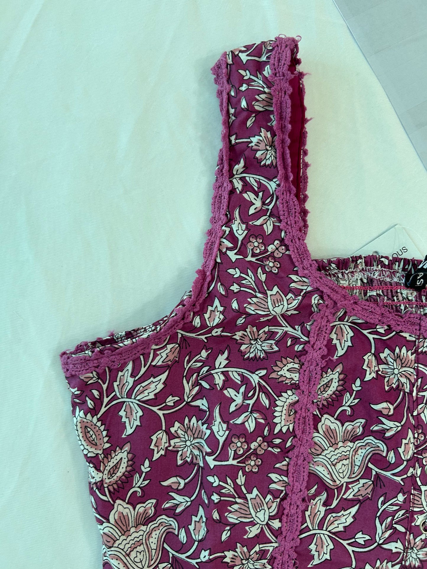 Pink printed top