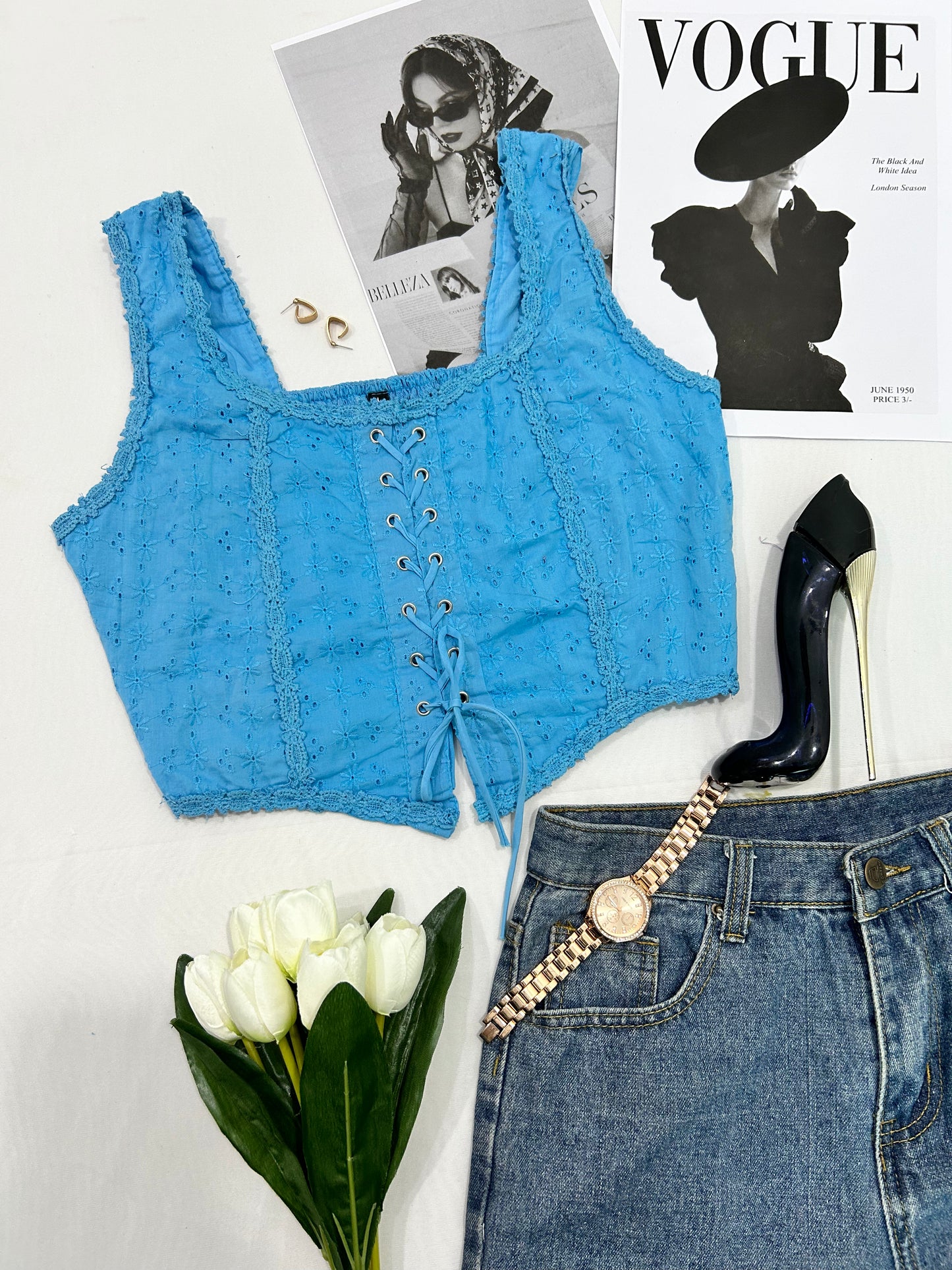 Blue cute top