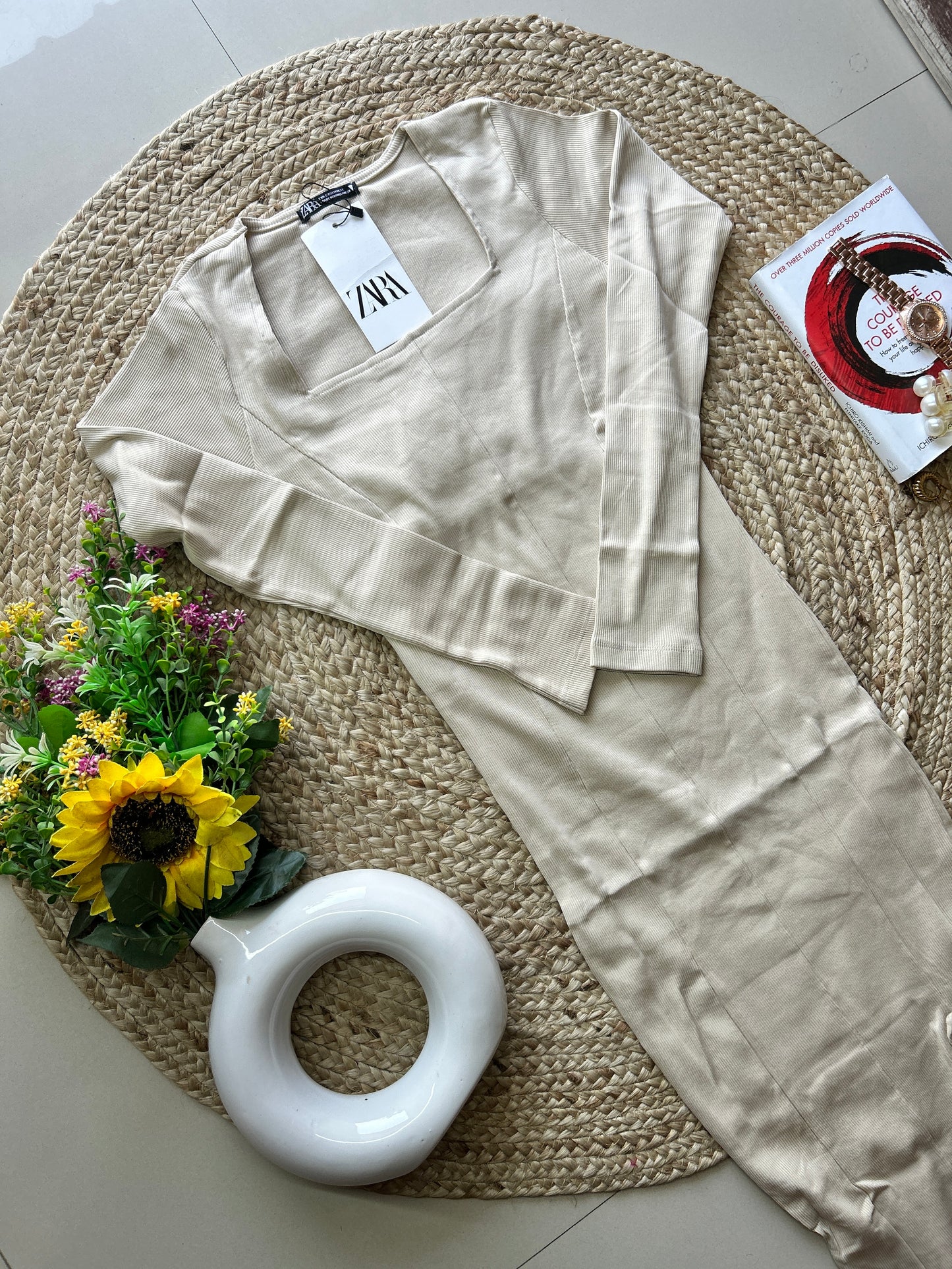 Zara Bodycon dress-BEIGE