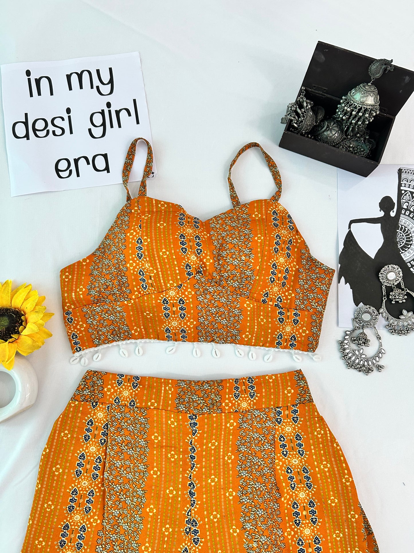 Yellow cute printed co-ord set