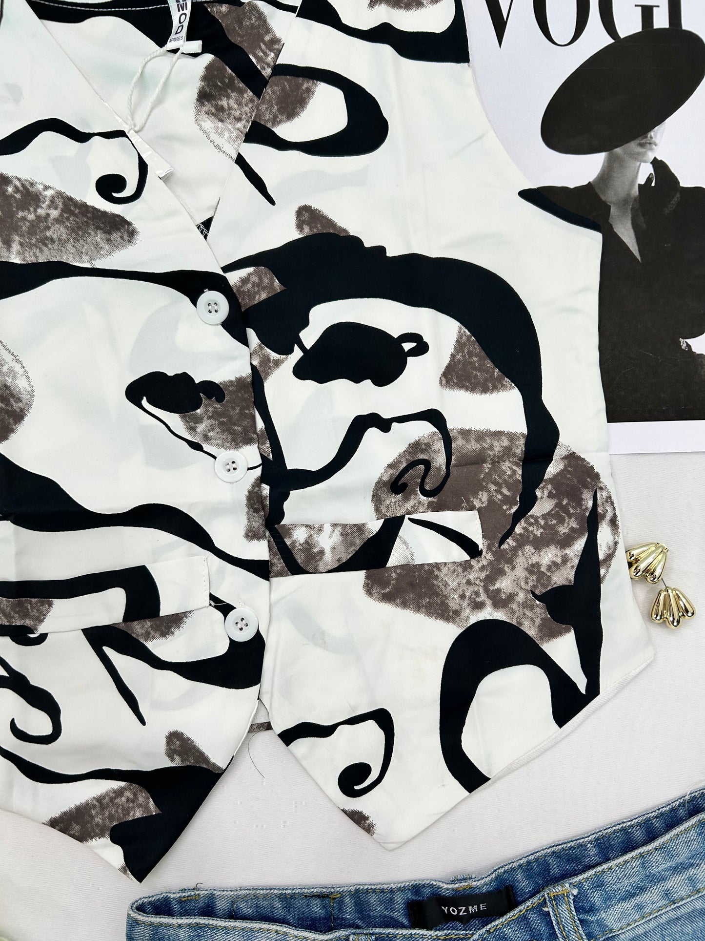 Chic vest - White marble