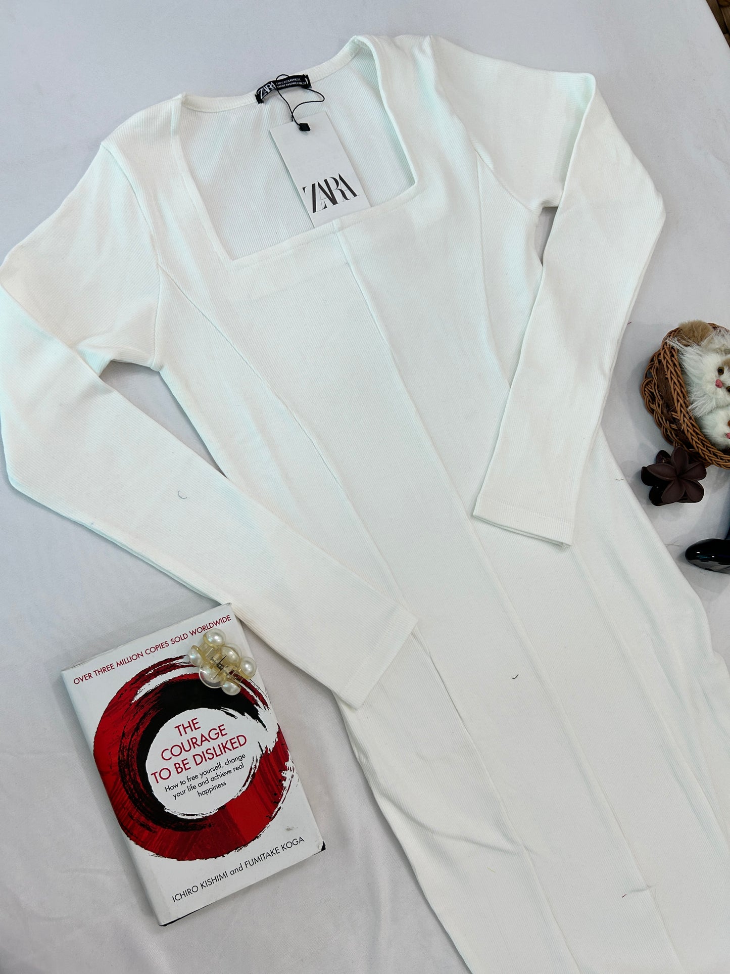 Zara Bodycon dress-WHITE