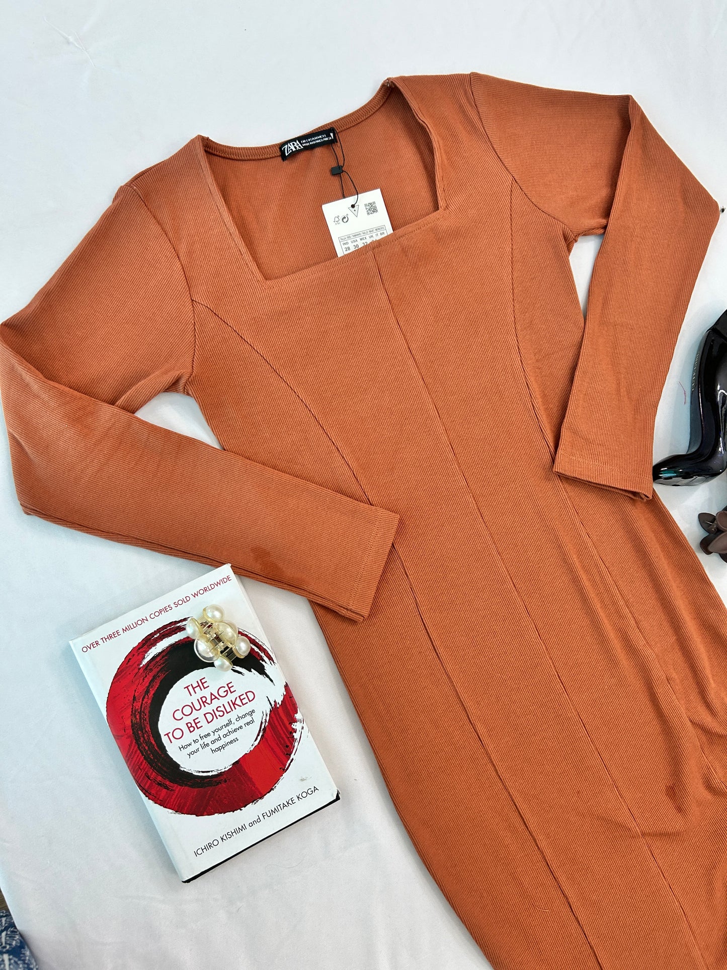 Zara Bodycon dress-RUST
