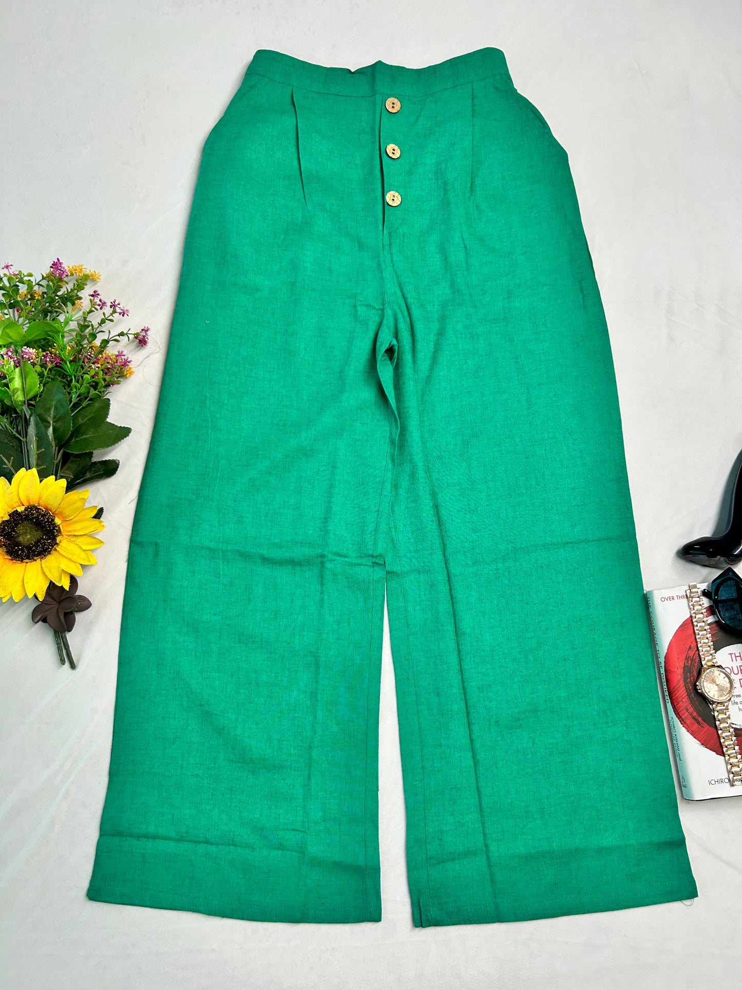 Linen pant -GREEN