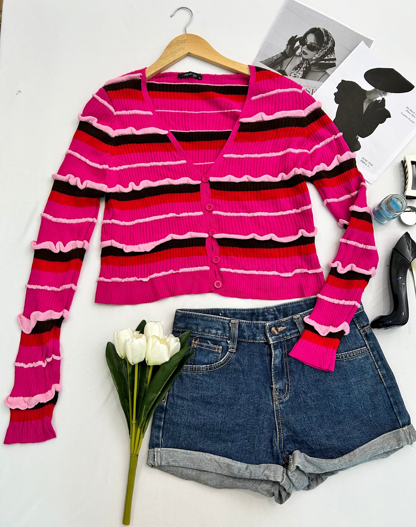 Pink striped cutie top