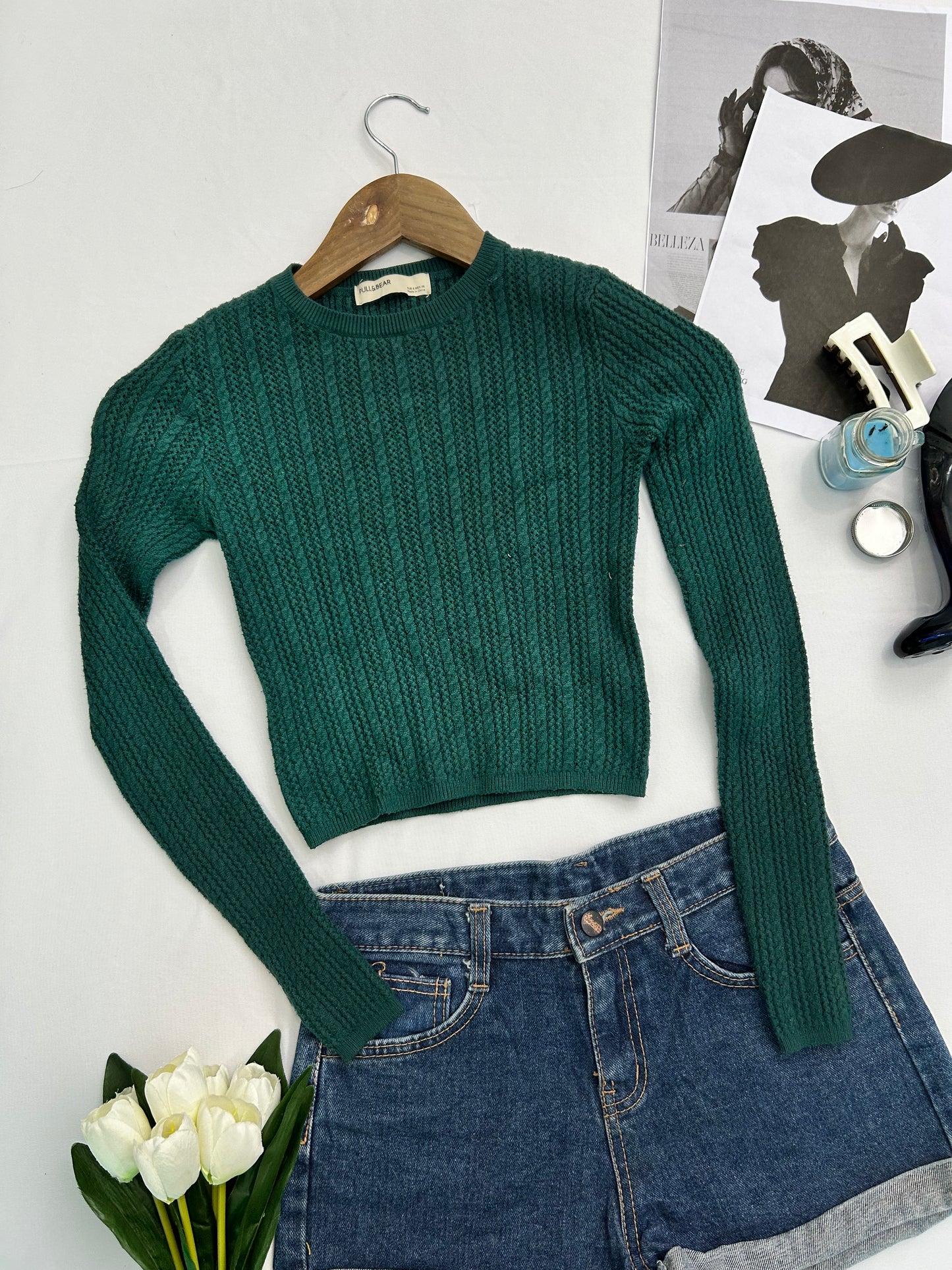 Green cute top