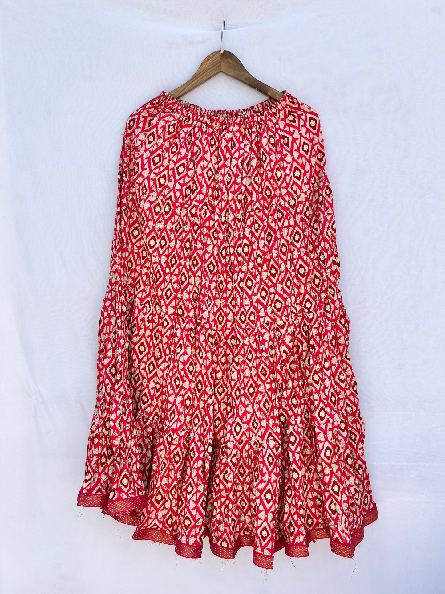 Pink pattern cute skirt