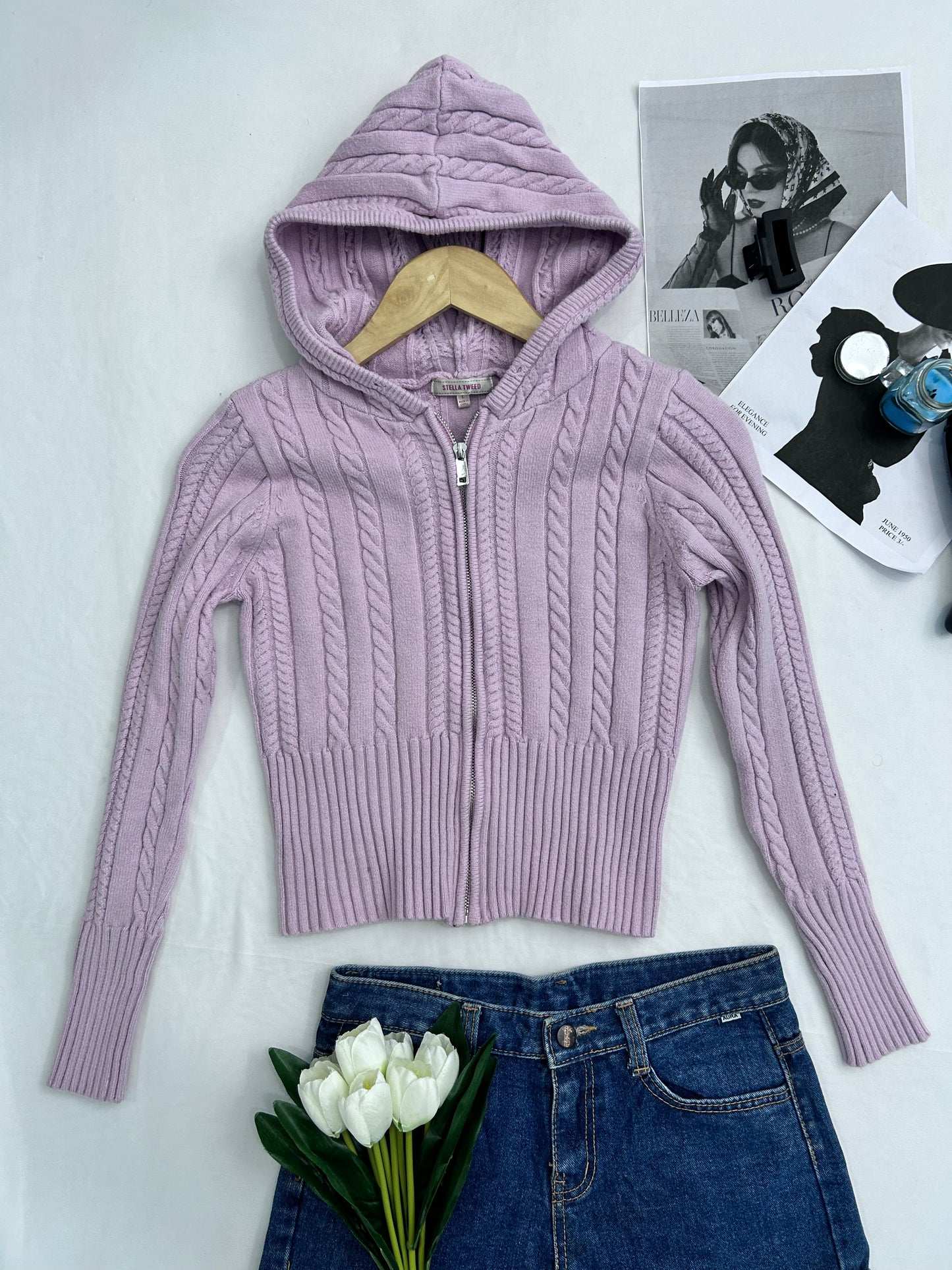 Lavender zipper