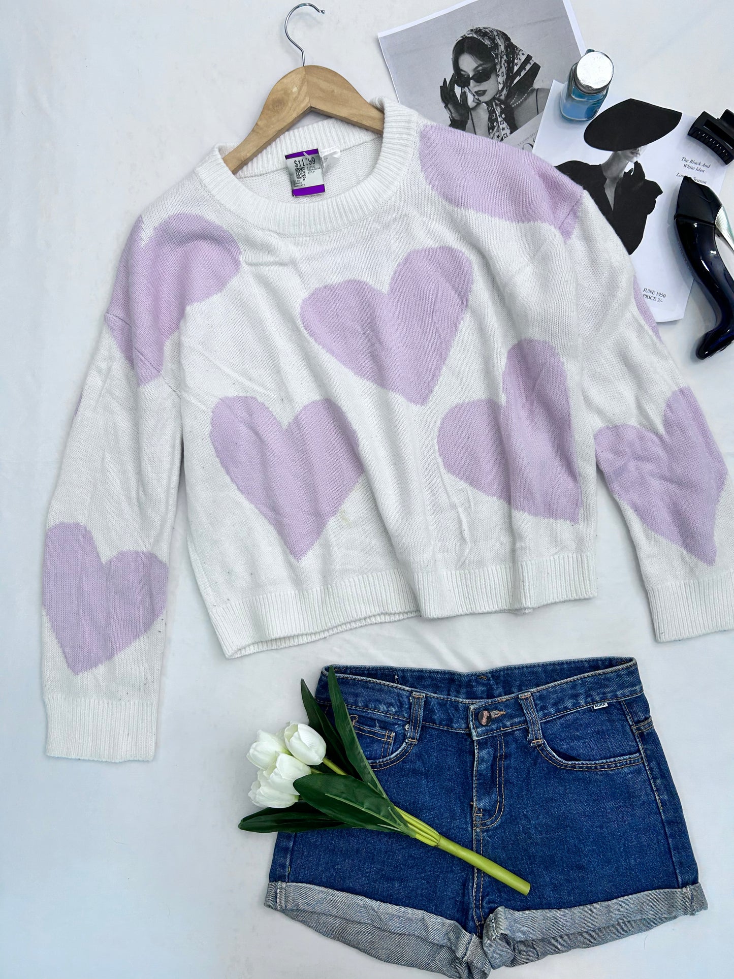 Pretty heart pullover