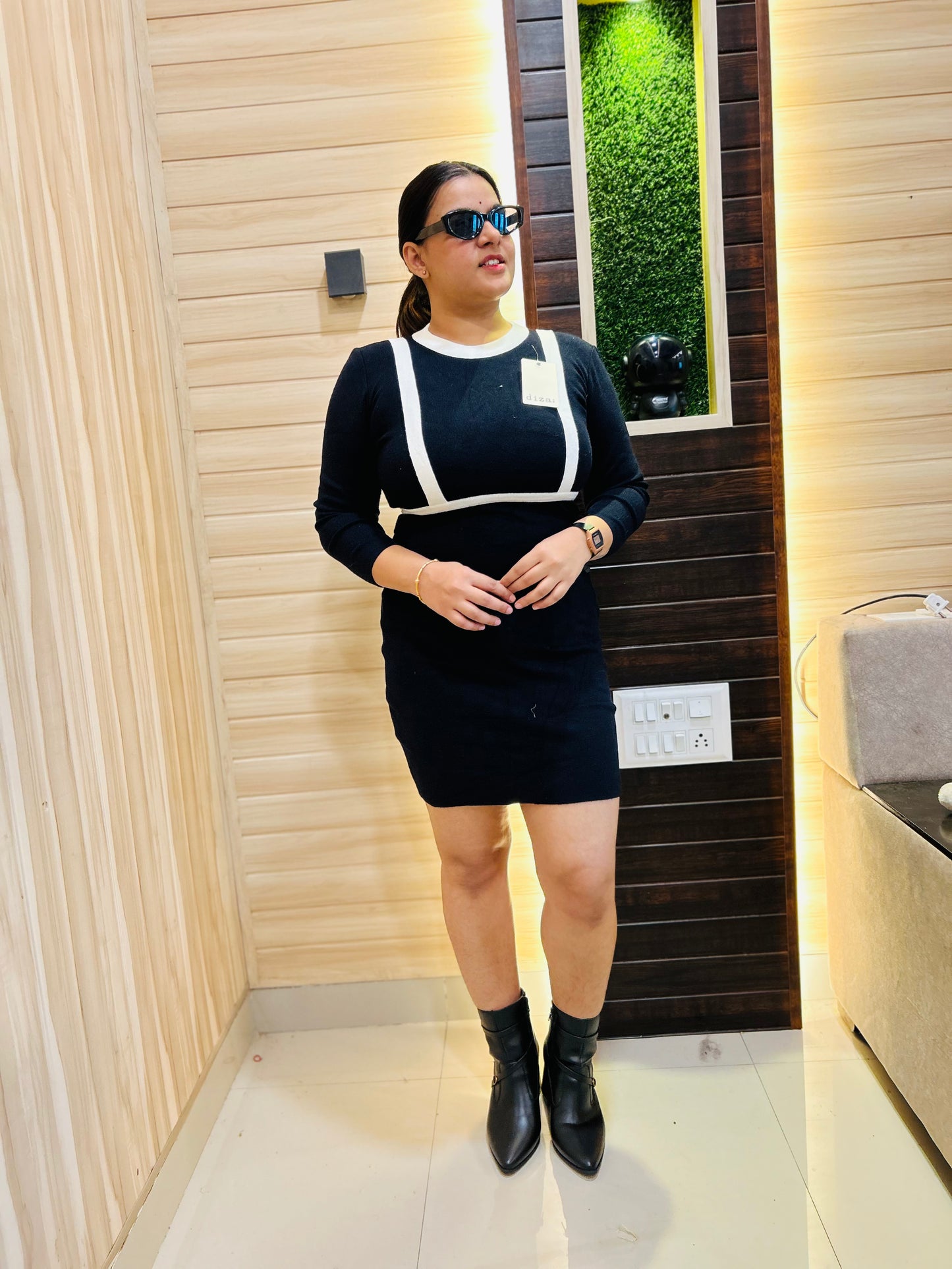 Black Cute Dress for Women | Boho Freesize Surplus Dress - Classic