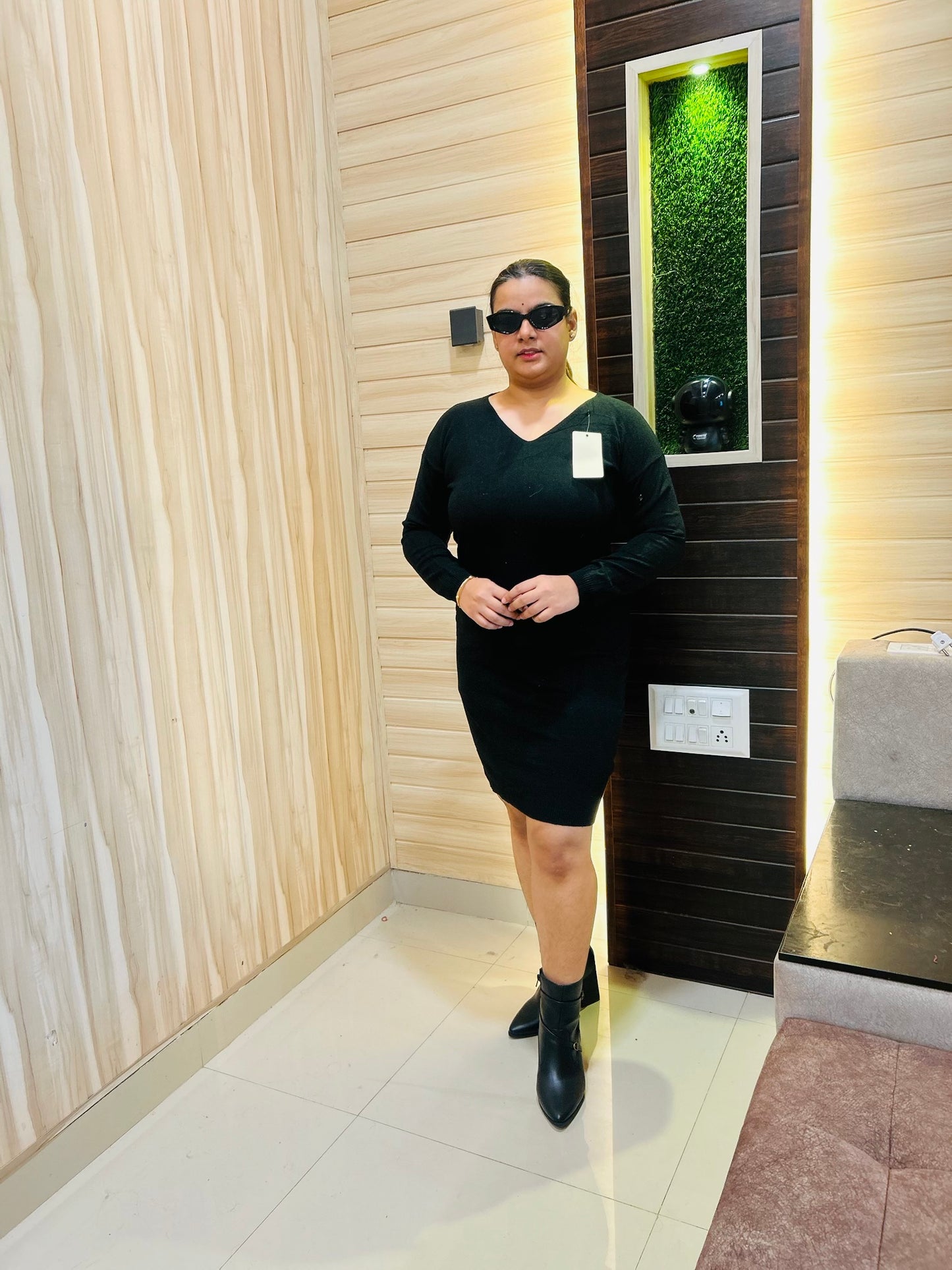 Black Long Cute Dress for Women | Boho Freesize Surplus Dress