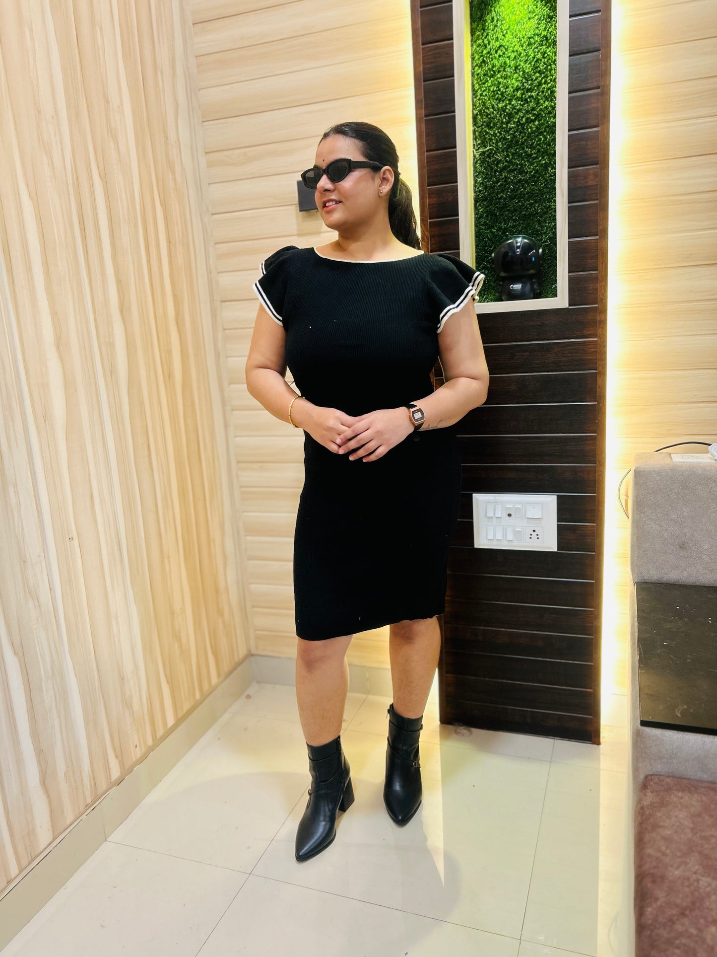 Black Cute Dress for Women | Boho Freesize Surplus Dress - Premium