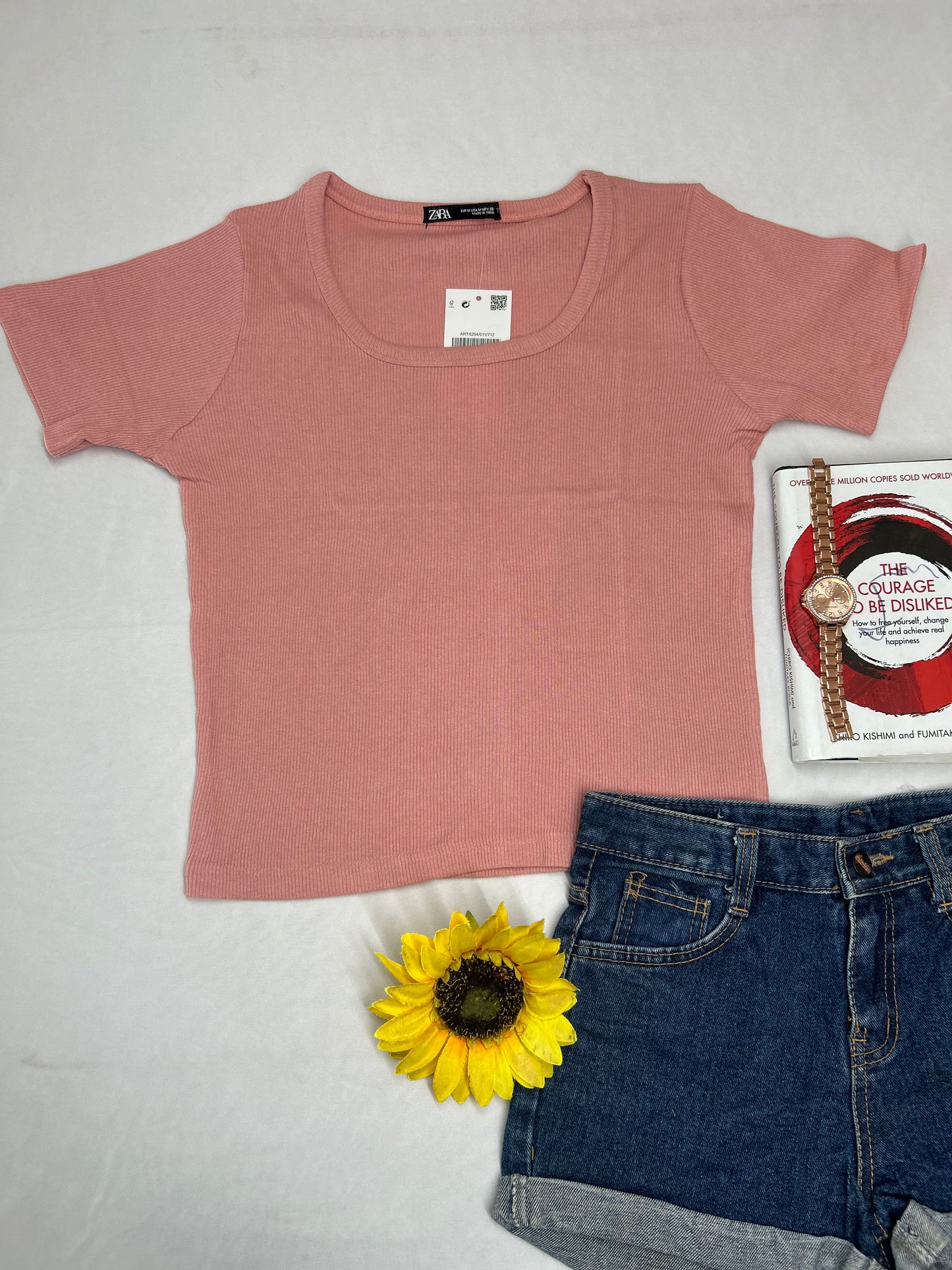 Round neck -Peach