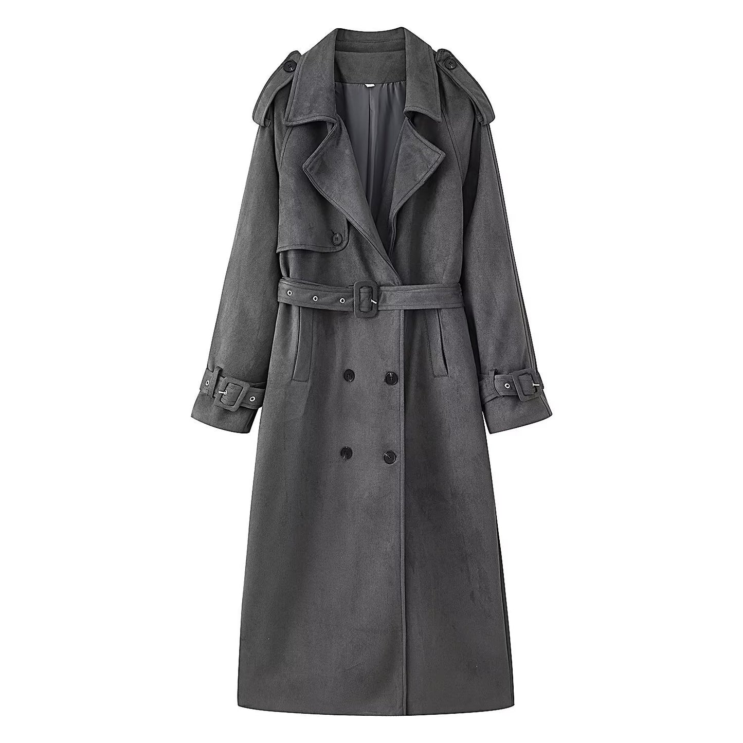 Casual Loose Belted Trench Coat for Women