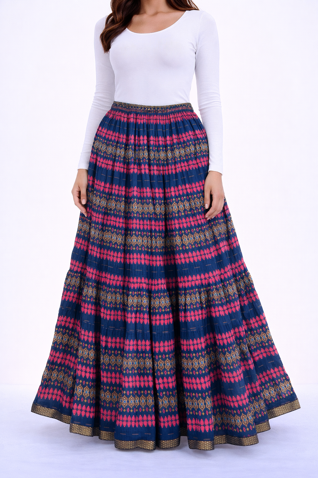 Bright blue pink cute print