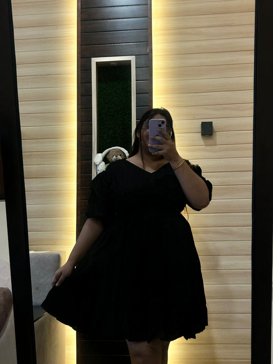 Black cotton candy dress