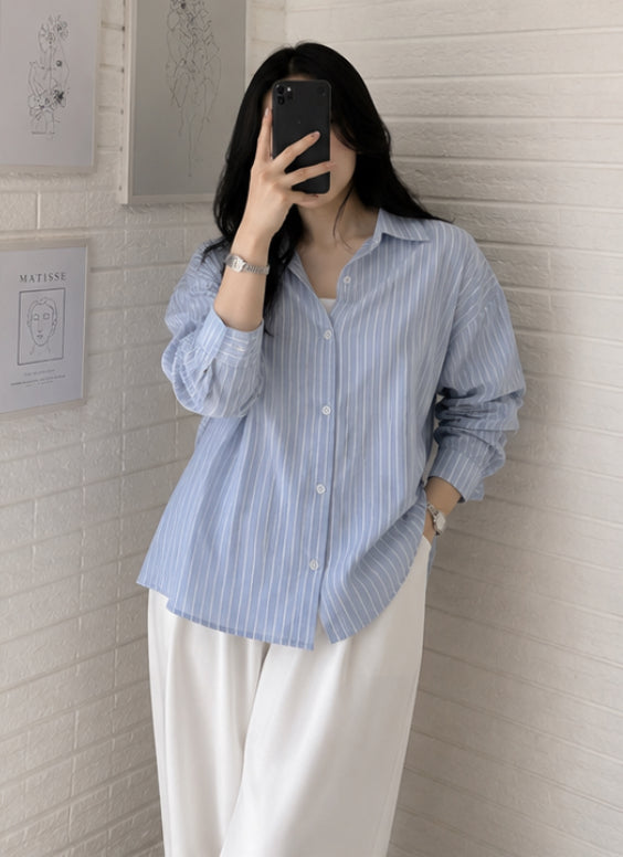 Blue stripe shirt