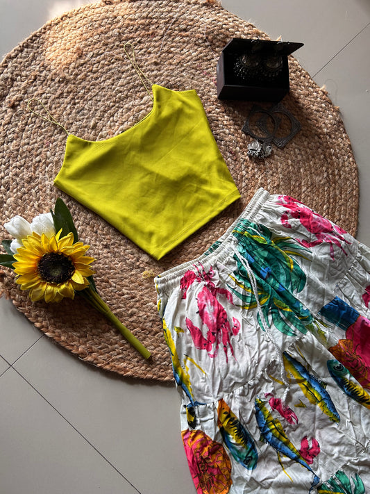 Tropical  printed skirt