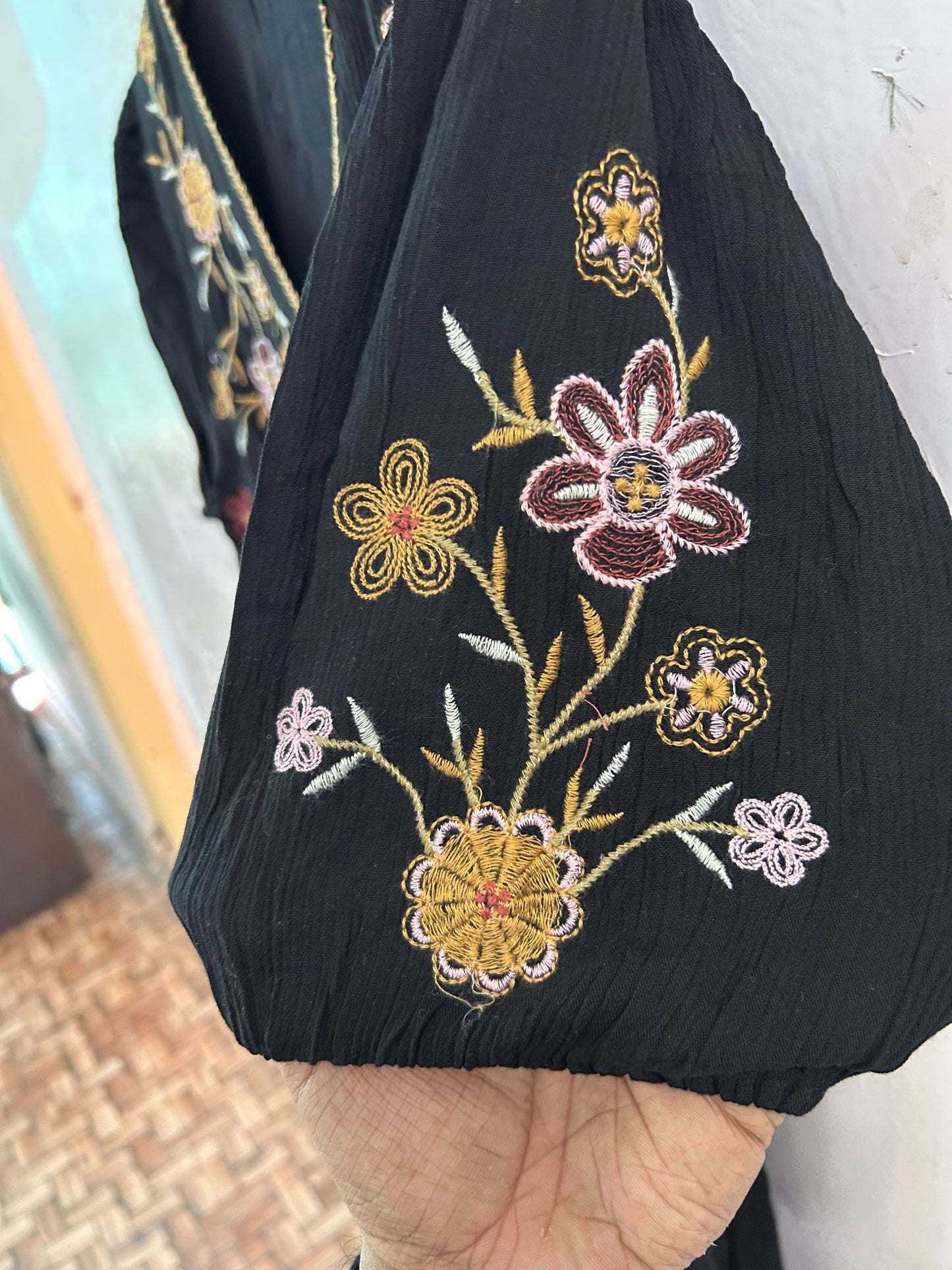 Black pretty embroidered dress