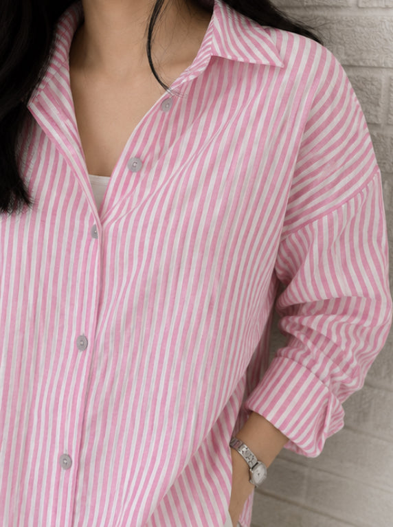 Pink stripe shirt