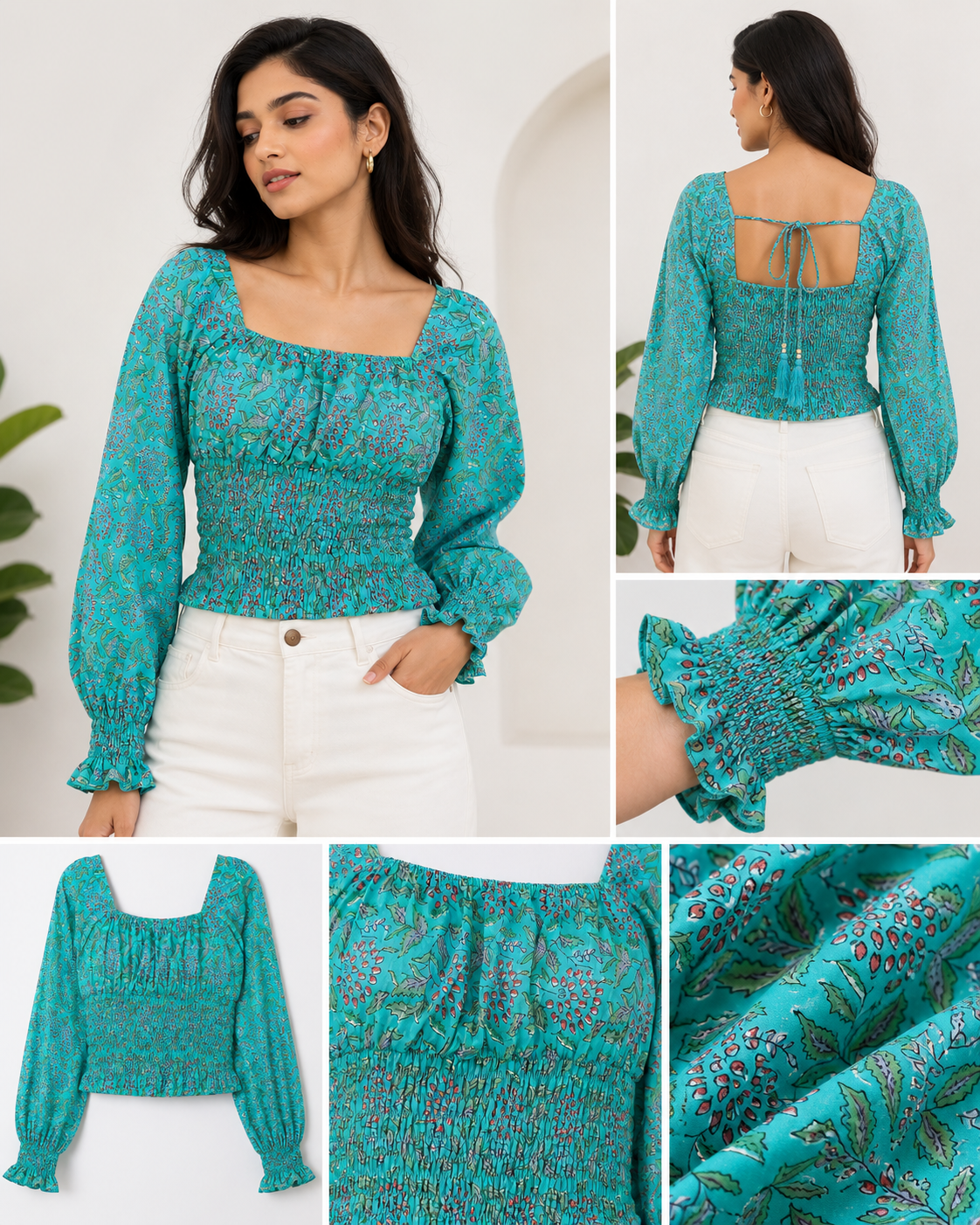 Cute  green printed Top