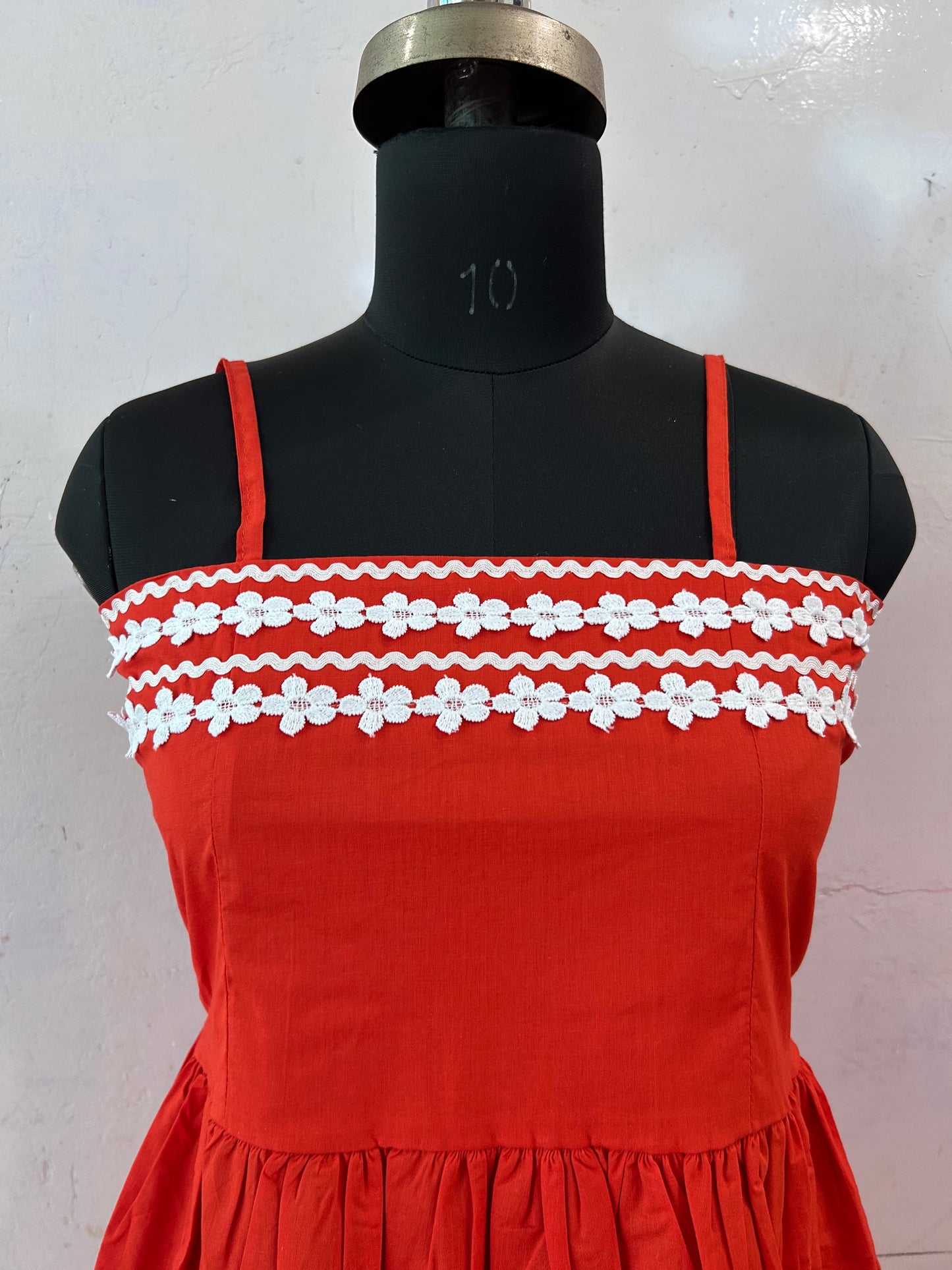 Orange chic dress