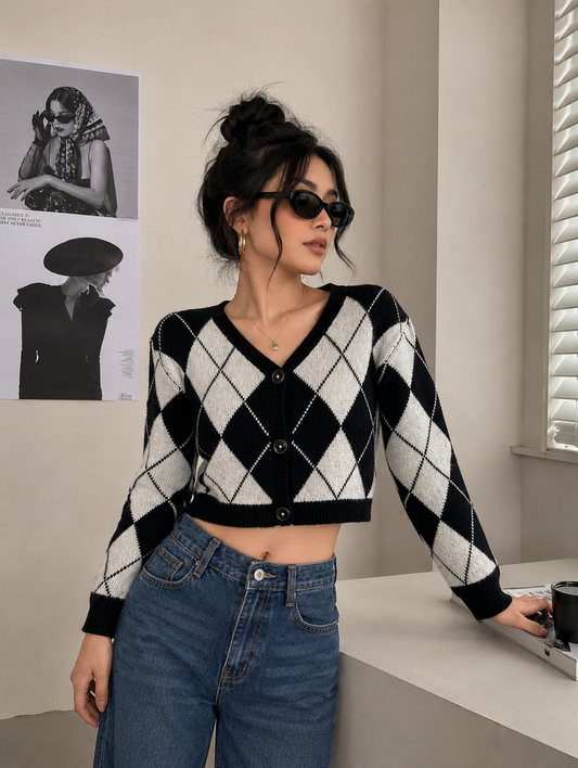 Black checked