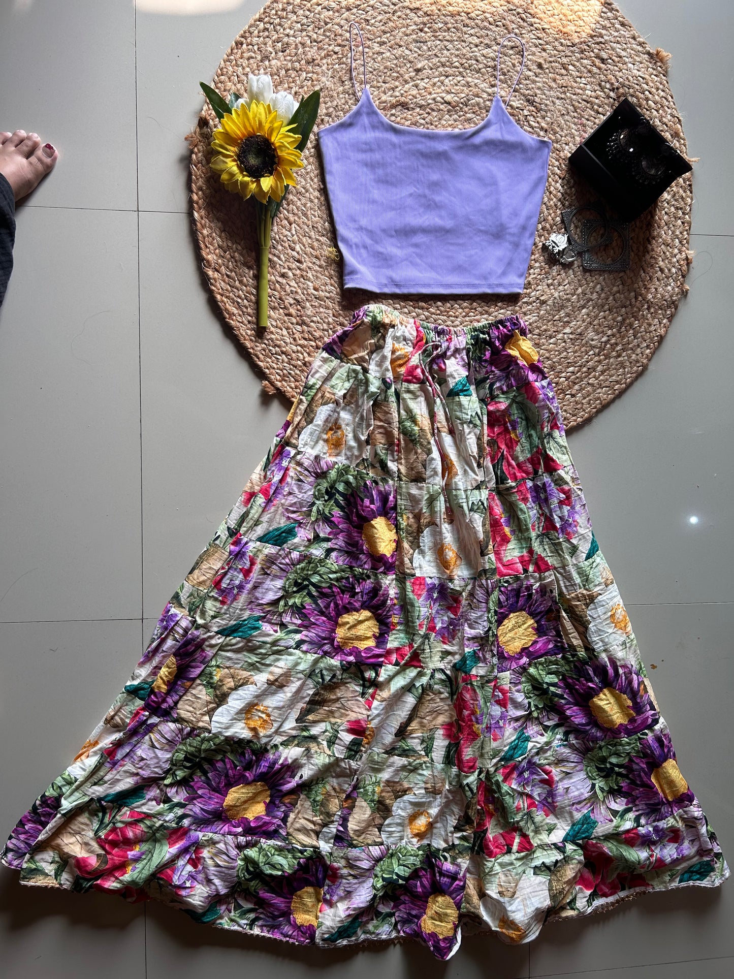 Prettiest floral printed skirt