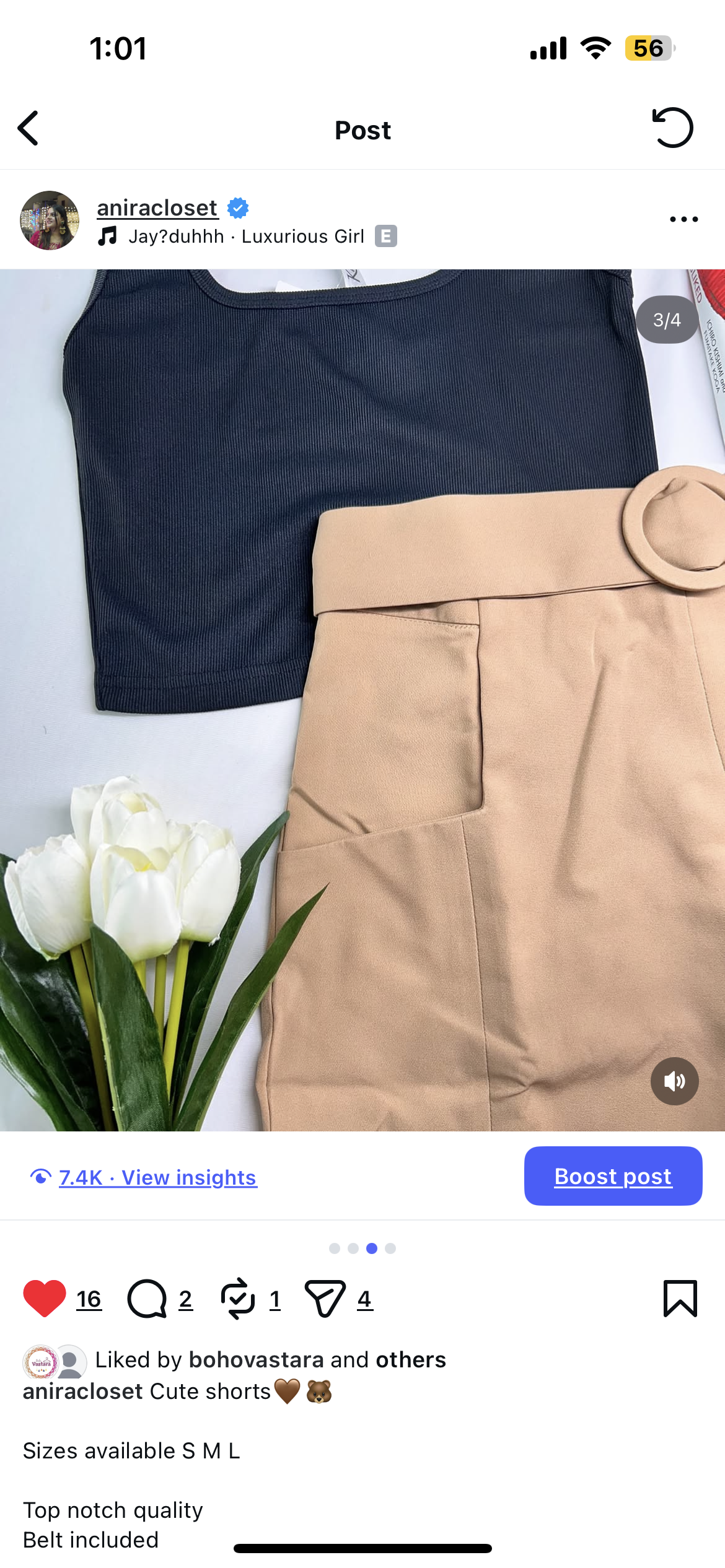 Tan shorts with belt