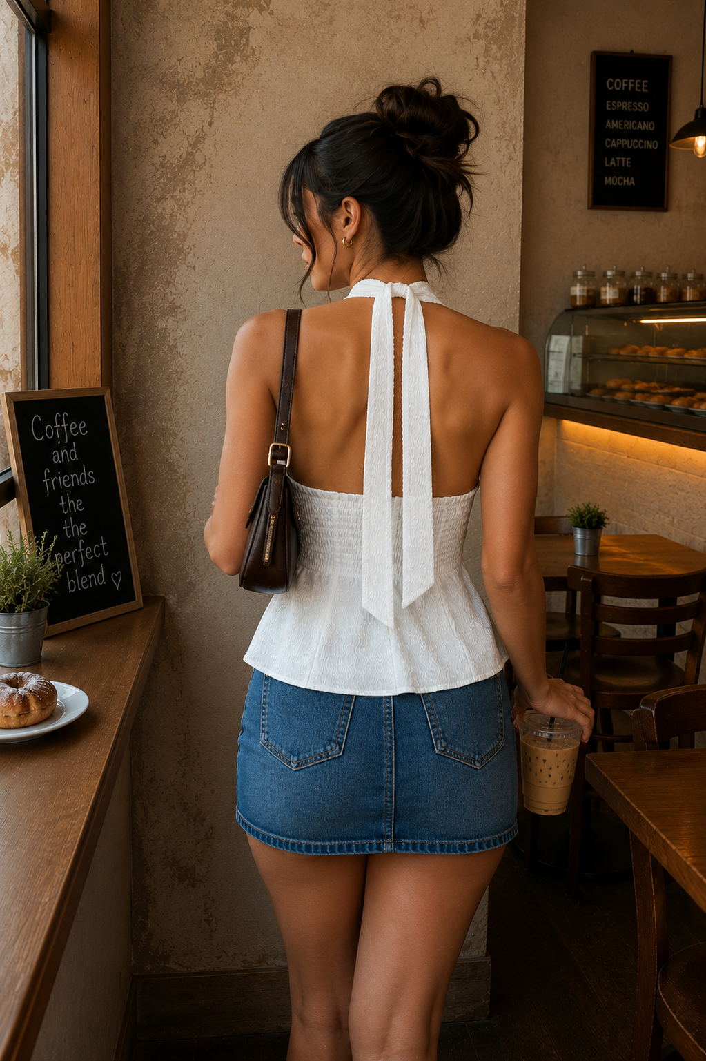 Luxe Halter top- White
