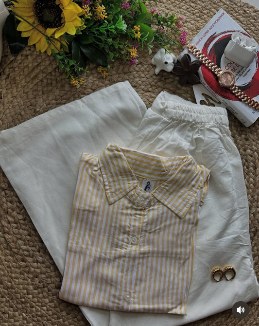 Pinterest yellow classic  stripe shirt